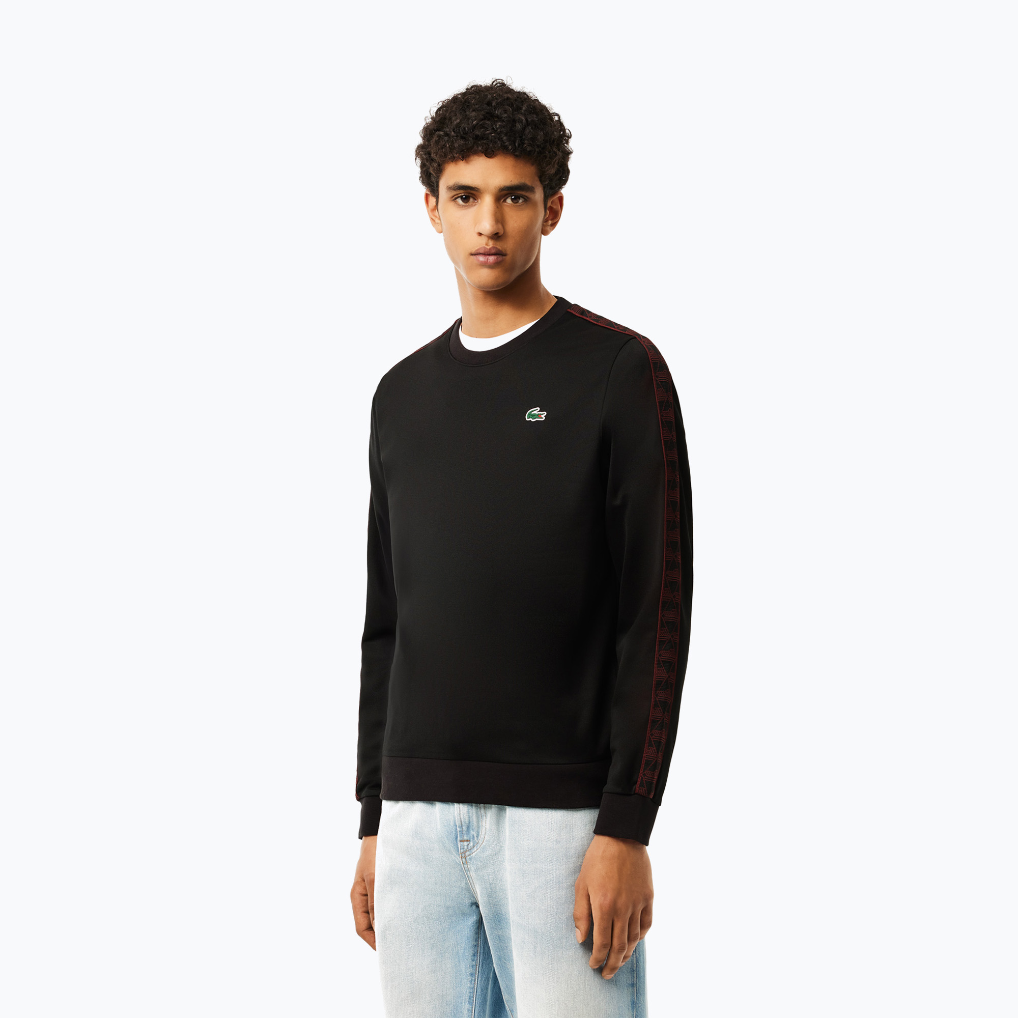 Felpa Lacoste da uomo SH2645 nero (S) (SH2645)