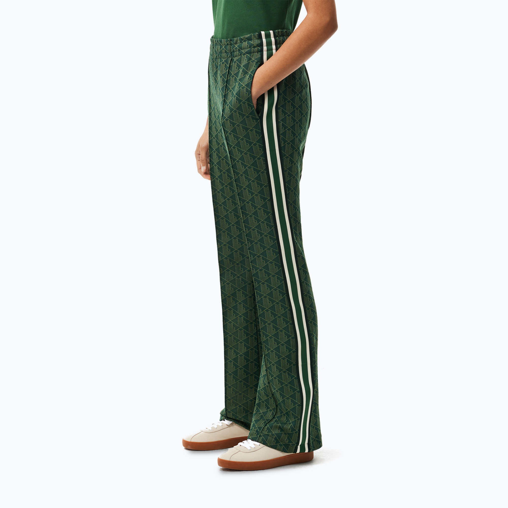 Pantaloni Lacoste donna XF9313 sinople / kaki