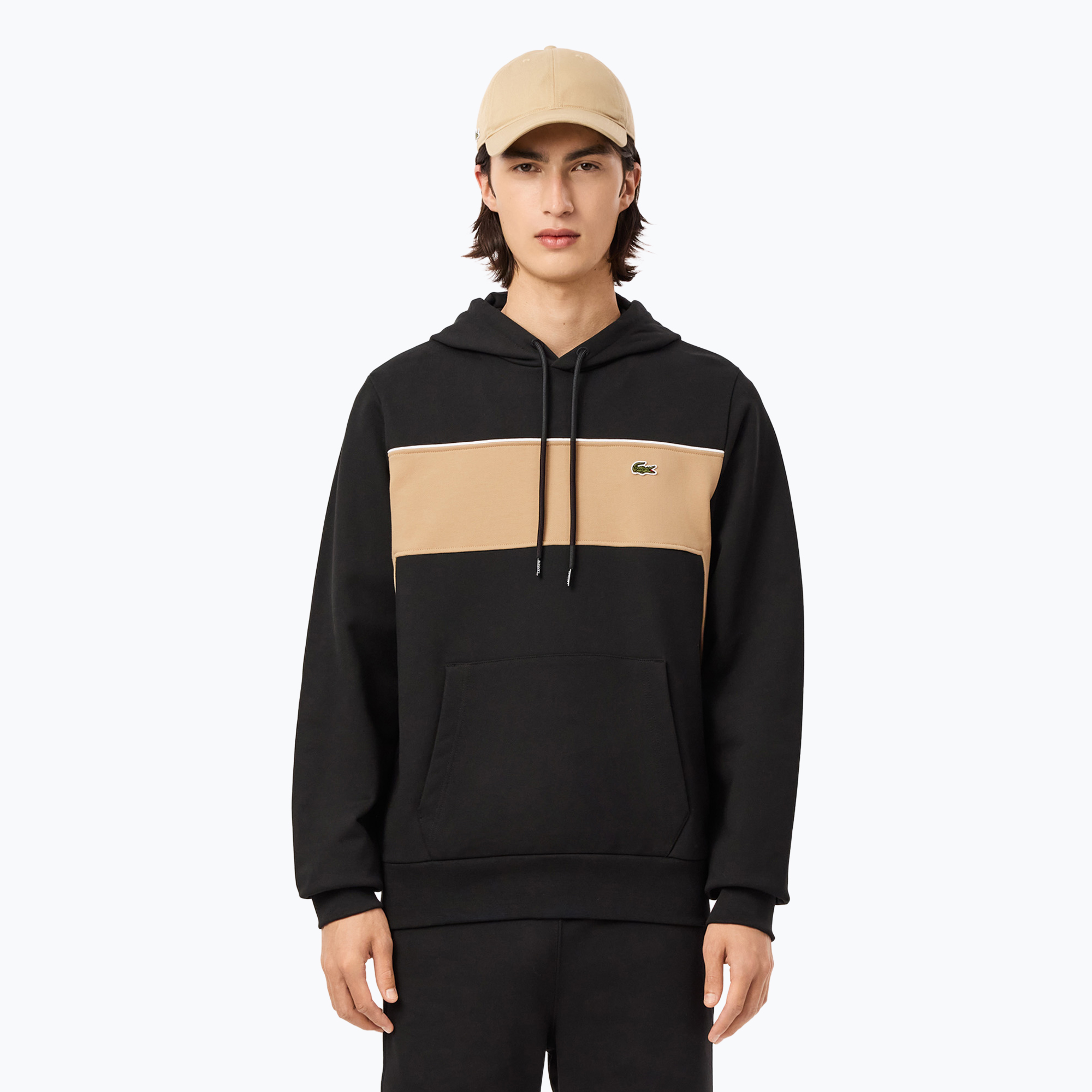Felpa Lacoste uomo SH5027 nero/viennese (L) (SH5027)