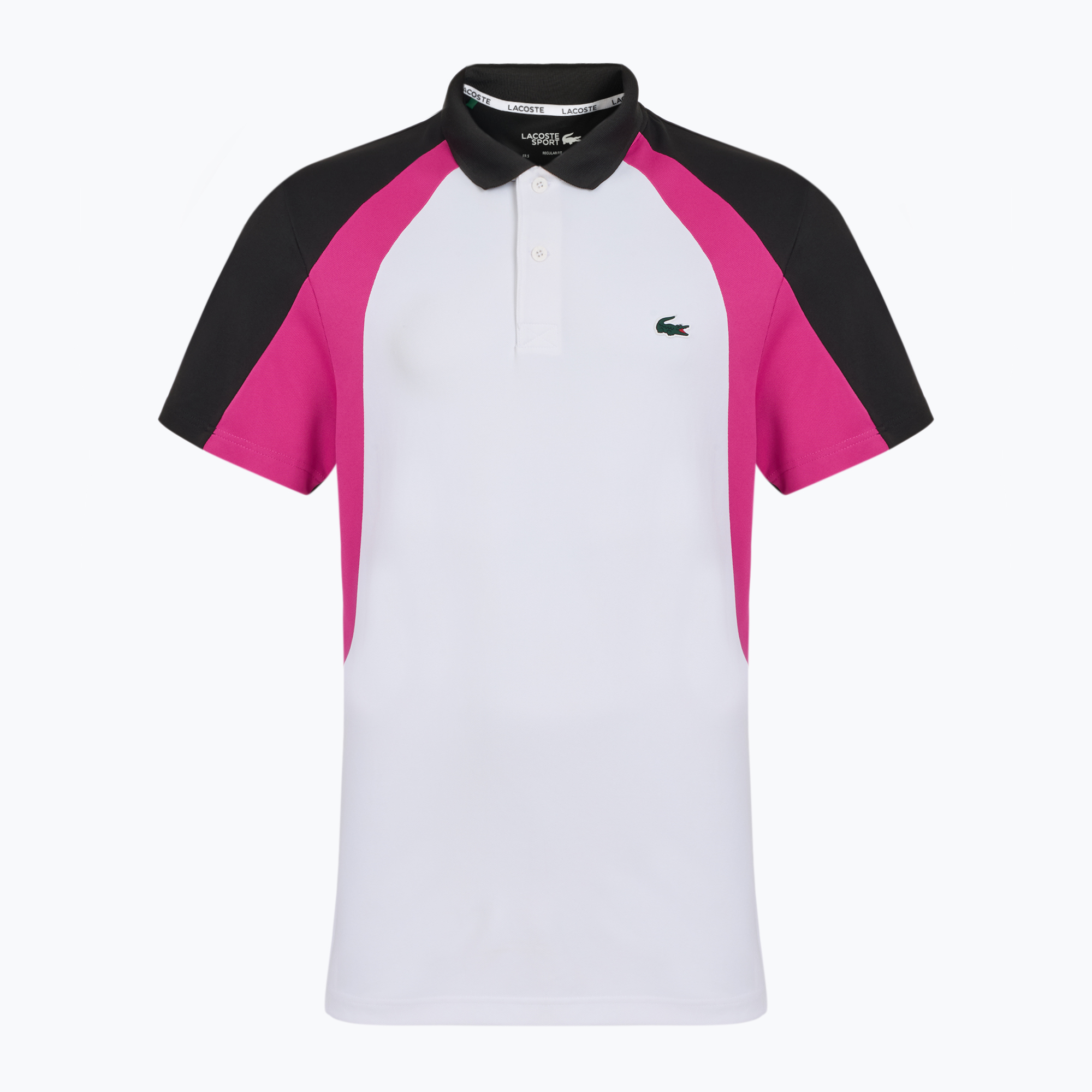 Polo Lacoste Tennis Uomo DH8963 bianco/malva nero (L) (Polo DH8963)