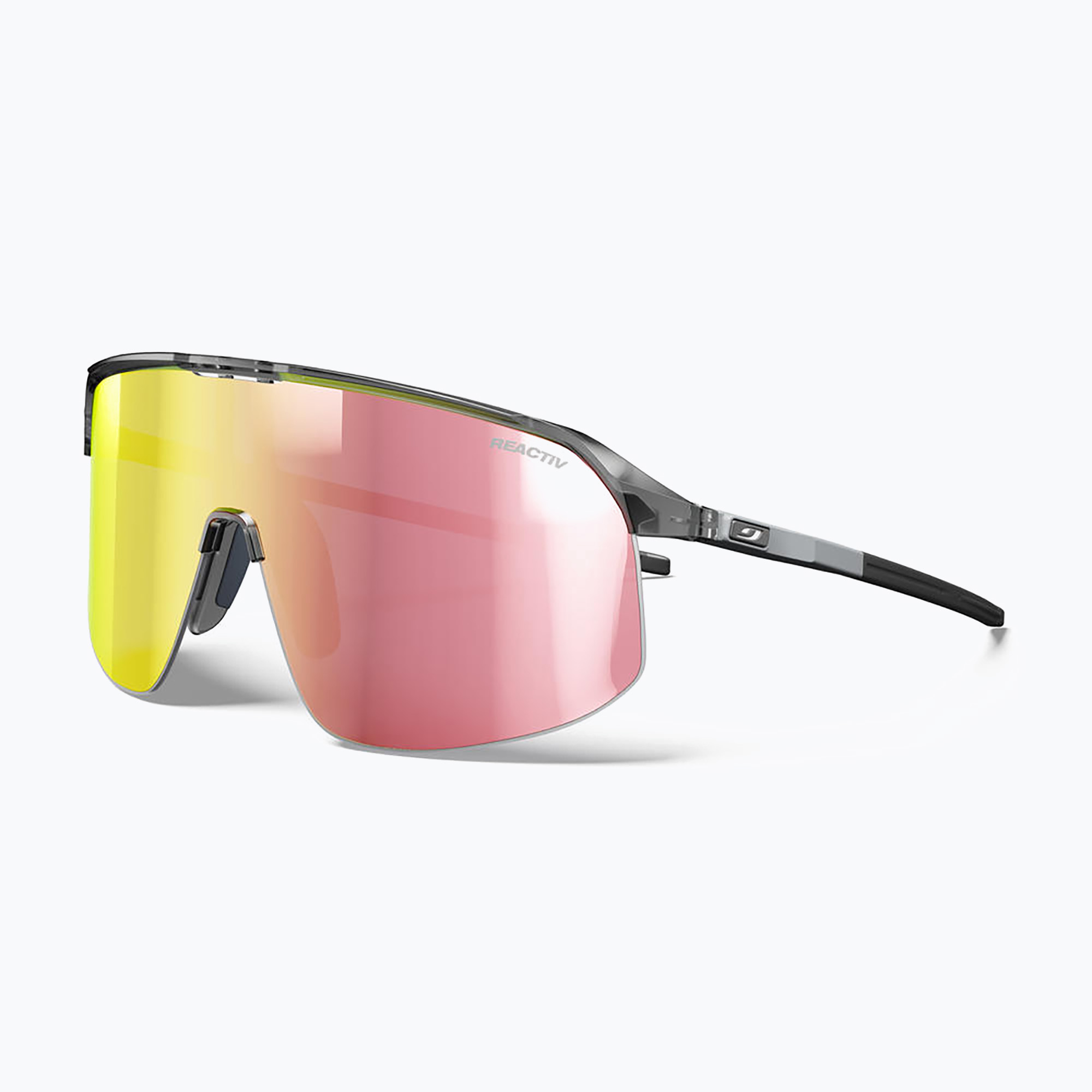 Occhiali da sole Julbo Density Reactiv nero lucido traslucido/grigio/oro rosa multistrato (L) (Density Reactiv J5613814)