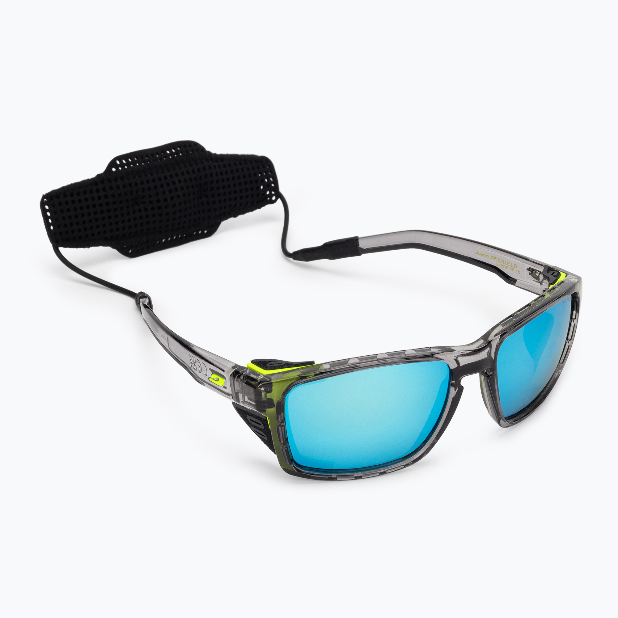 Occhiali da sole Julbo Shield Polar 4 Hd nero/giallo fluo/capsule ocean master (L) (Shield Polar HD J5069515)