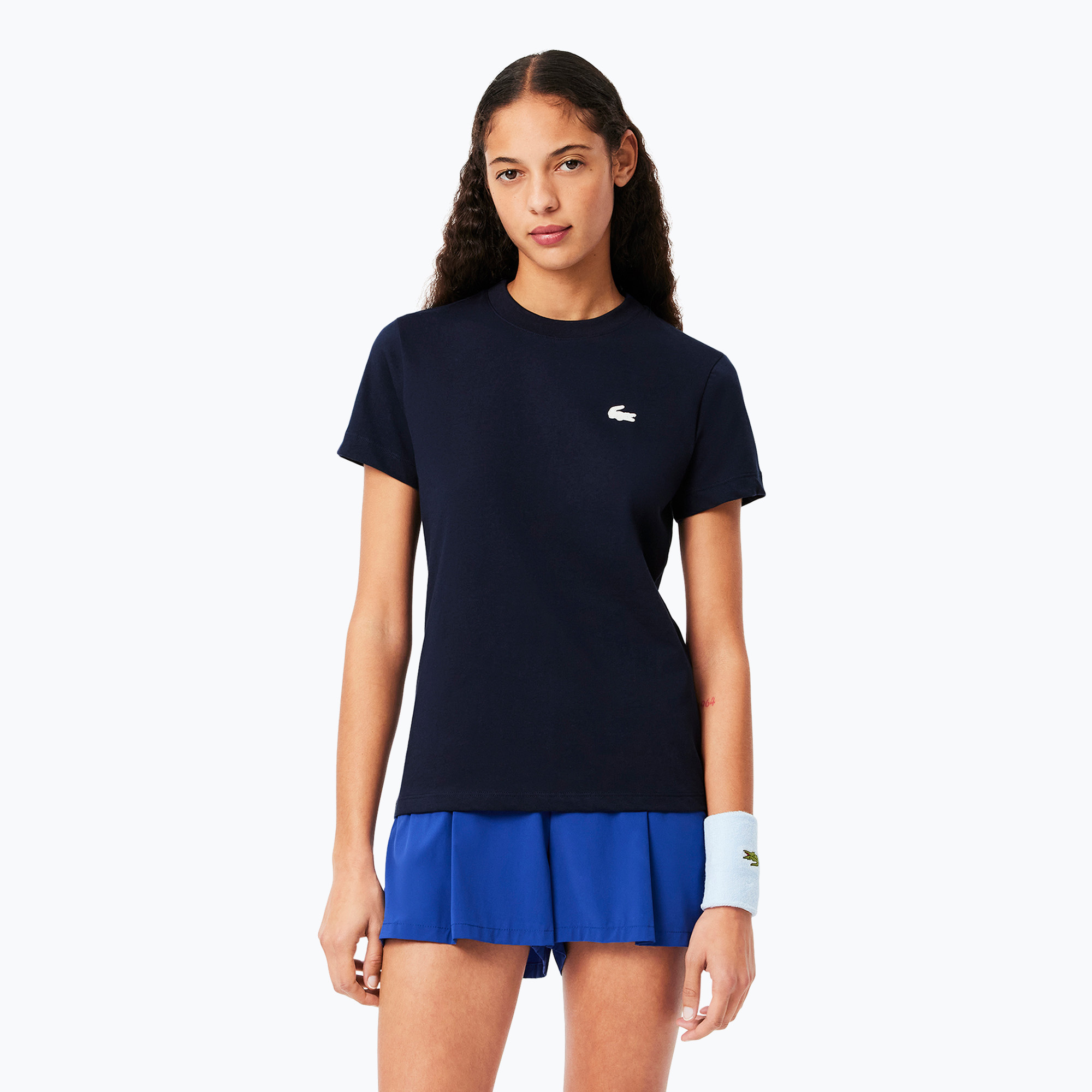 T-shirt Lacoste donna TF9246 blu navy (40) (TF9246)