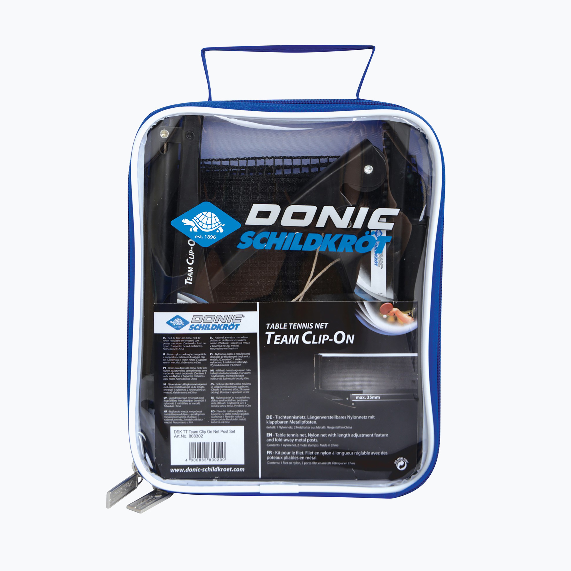 Rete da ping pong Donic-Schildkröt Team Clip On nero 808302 (Team Clip On 808302)