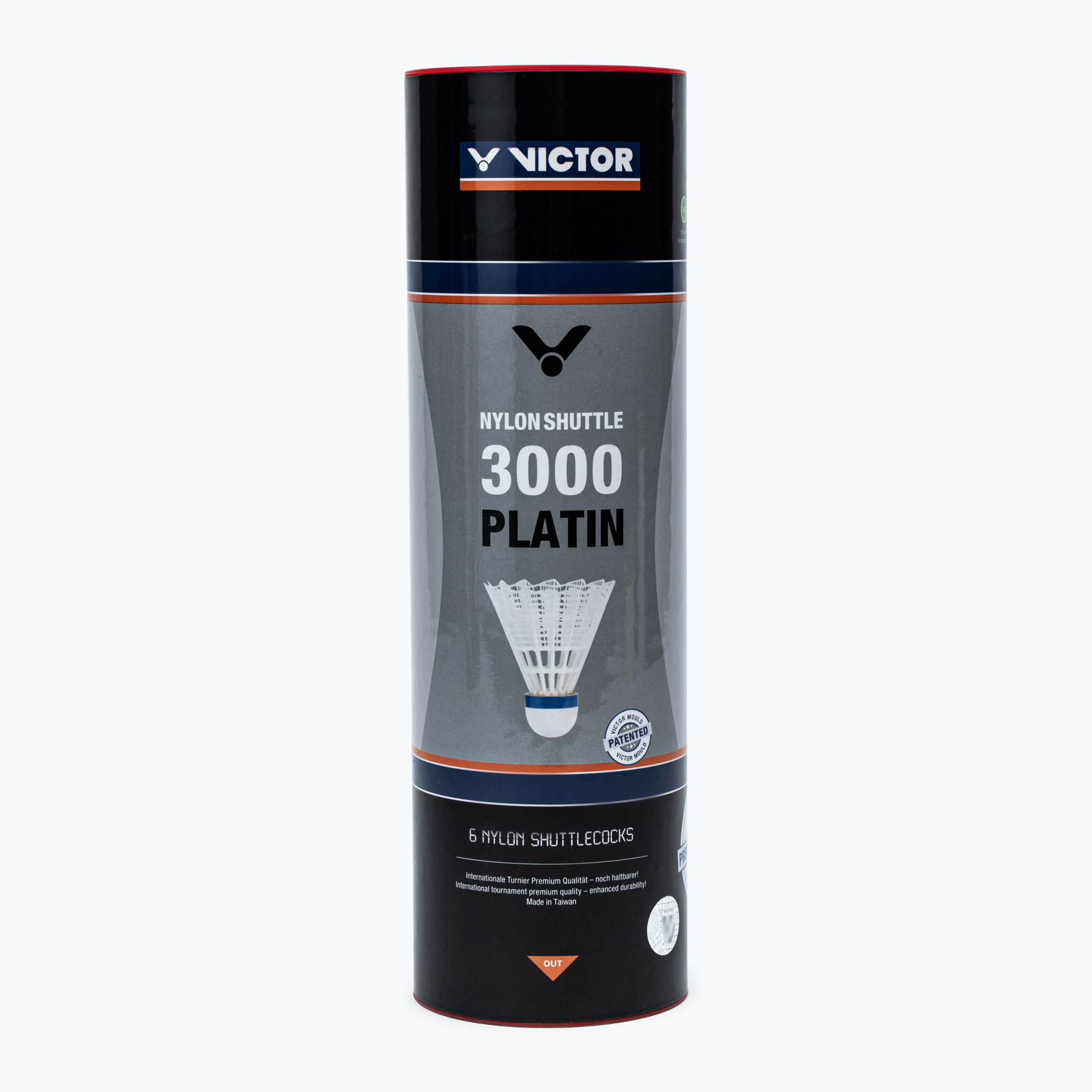 Navette da badminton VICTOR Nylon Shuttle 3000 fast 6 pezzi bianco. (Fast) (Nylon Shuttle 3000 101550)