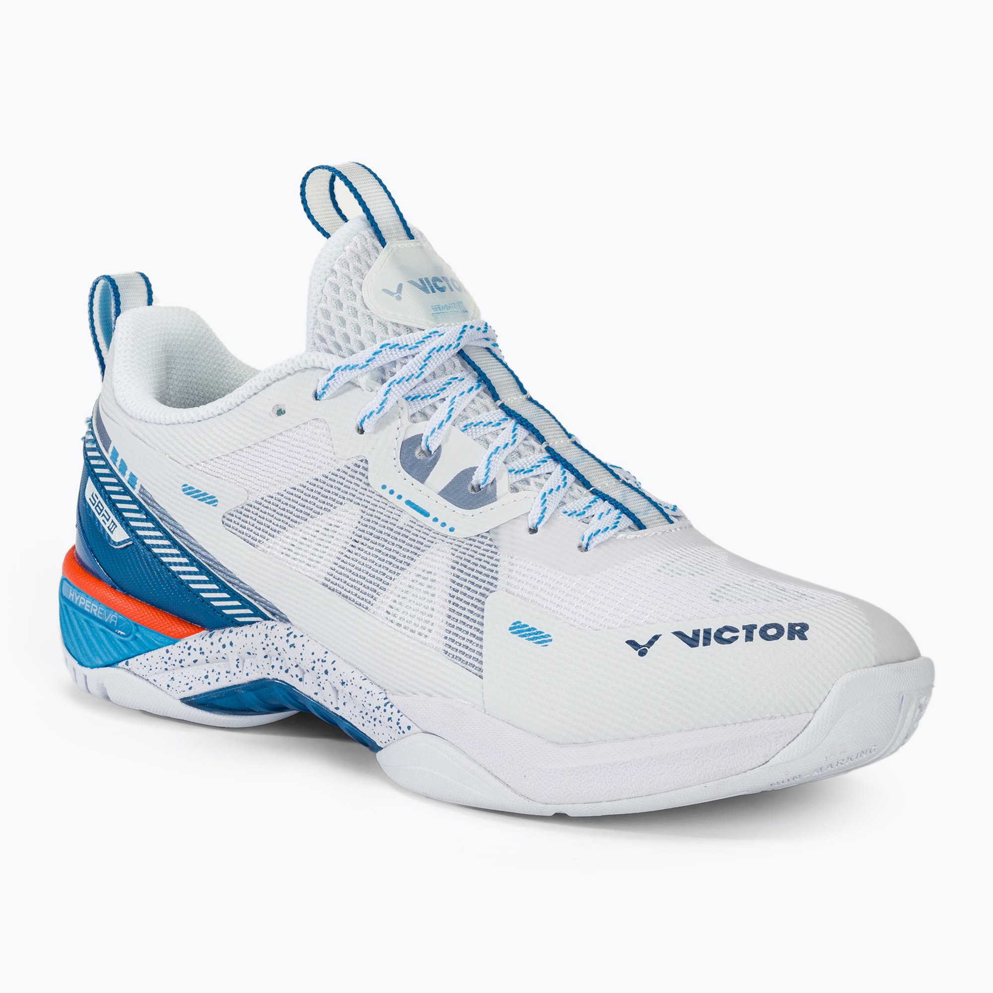 Scarpe da badminton da uomo VICTOR S82III AF bianco/azzurro (40.5 EU) (S82III AF 202300)