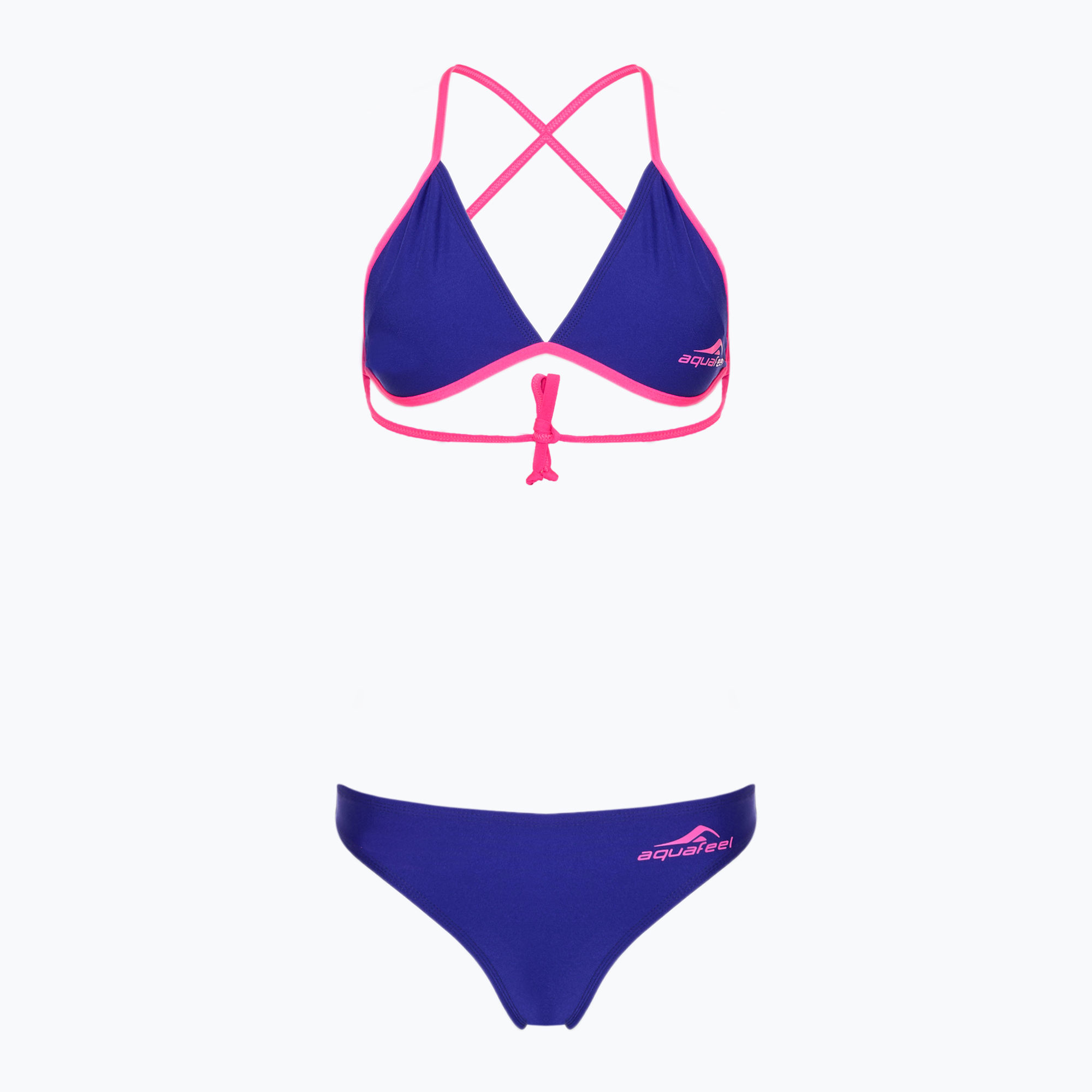 Costume da bagno due pezzi aquafeel Sun Bikini blu rosa fiamme (36B) (Sun Bikini 2306/01)