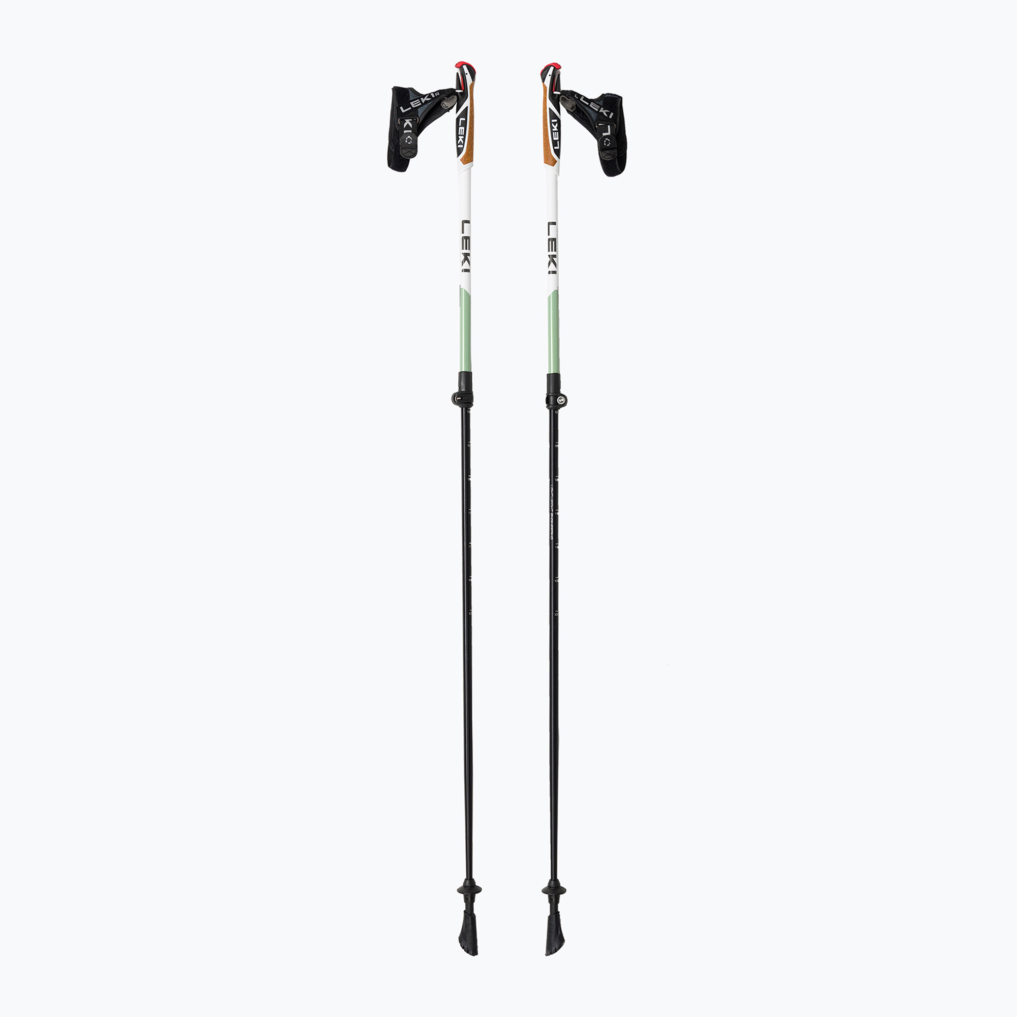LEKI Spin Shark SL Bastoncini da nordic walking bianchi e verdi 65326141 (100 - 130 cm) (Spin Shark SL 65326141)