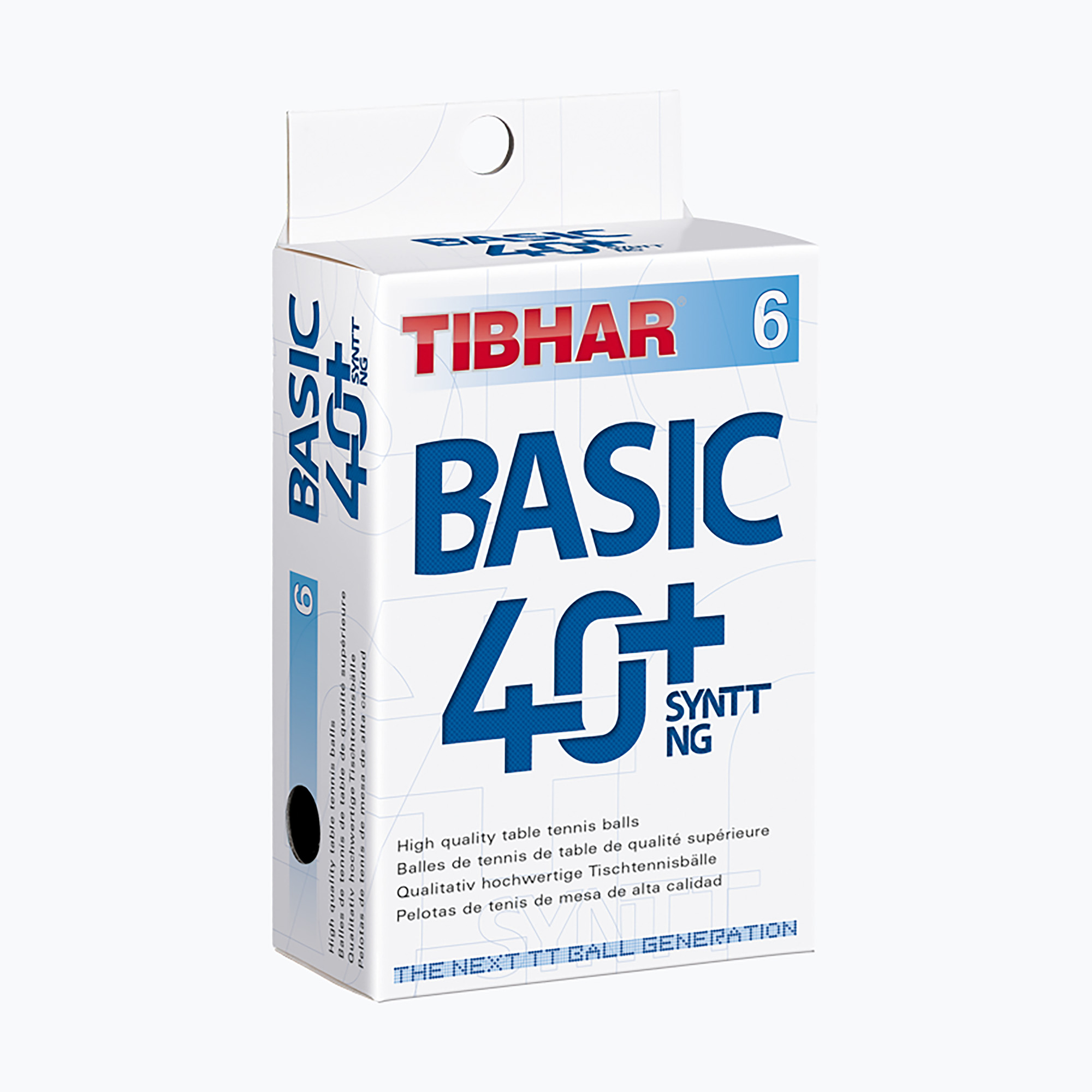 Palline da ping-pong Tibhar Basic 40+ SYNTT NG 6 pz. bianco (Basic 40+ SYNTT NG 10906)
