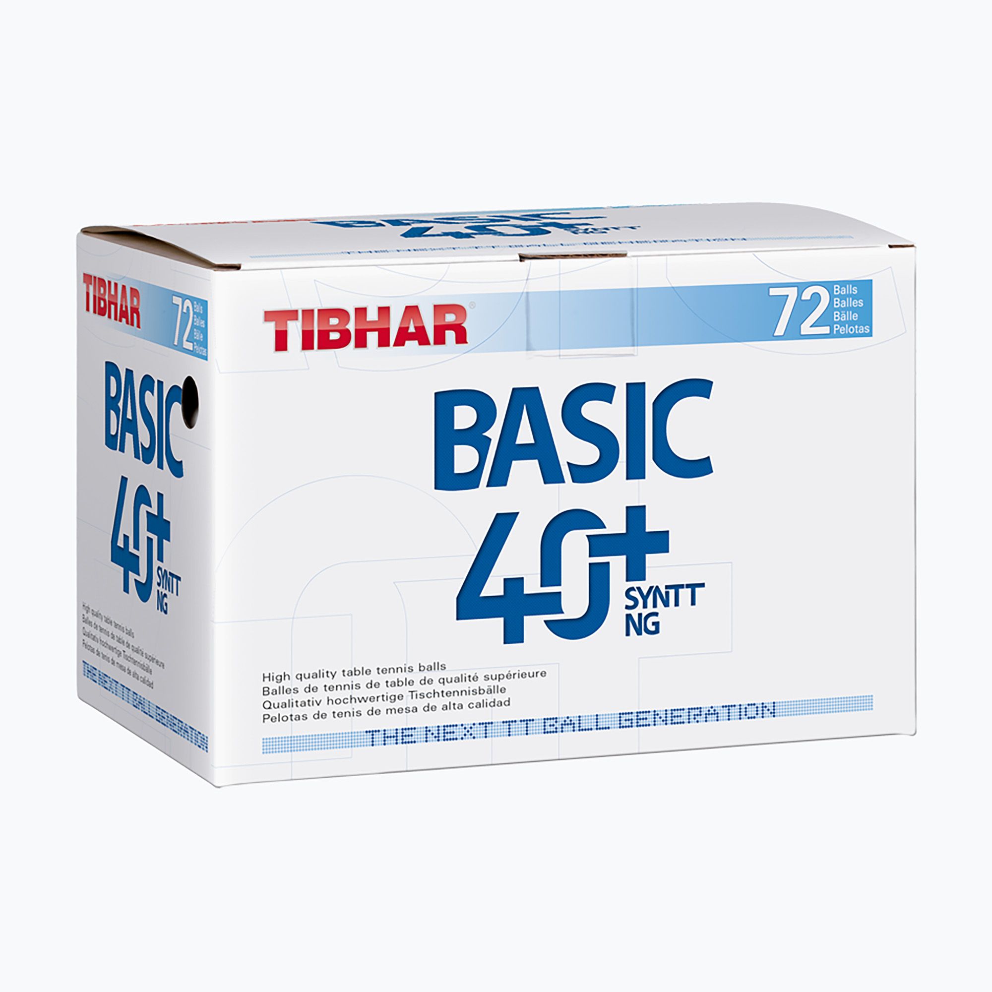 Palline da ping-pong Tibhar Basic 40+ SYNTT NG 72 pz. bianco (Basic 40+ SYNTT NG 10907)