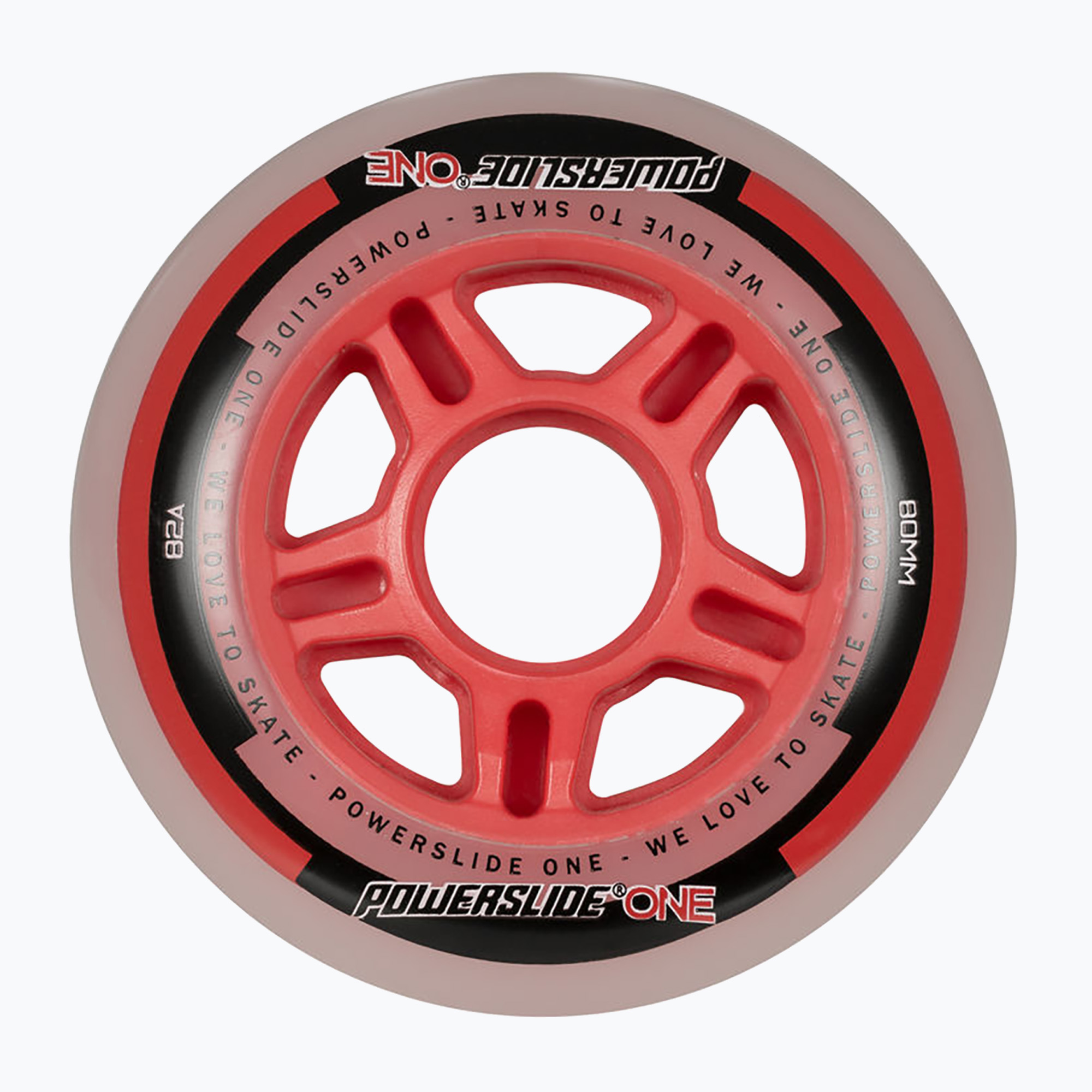Powerslide One 80/82A ruote per rollerblade 4 pezzi rosso (80 mm / 82A) (One 905307)