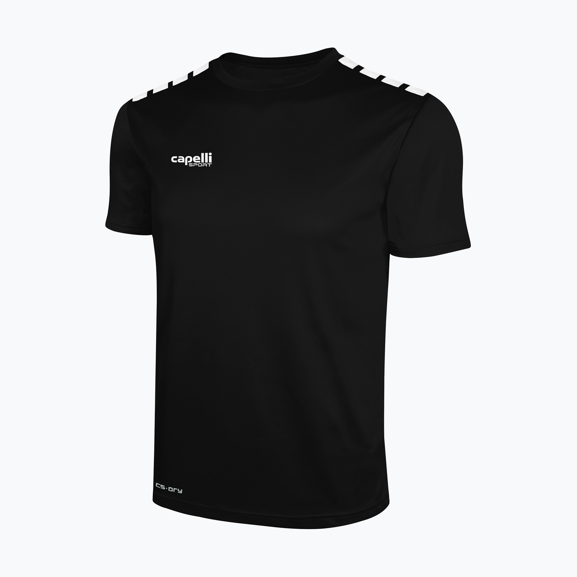Maglia da calcio da bambino Cappelli Cs One Youth Jersey Ss nero/bianco (S) (Cs One Youth Jersey Ss AGA-2998X-41)