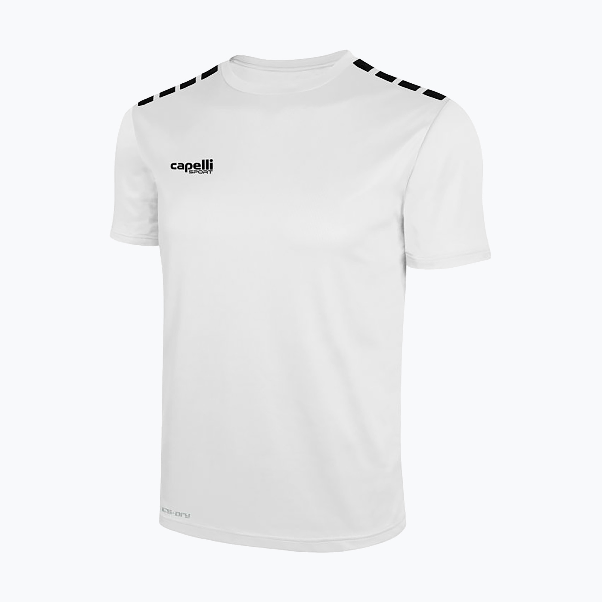 Maglia da calcio da bambino Cappelli Cs One Youth Jersey Ss bianco/nero (S) (Cs One Youth Jersey Ss AGA-2998X-1095)