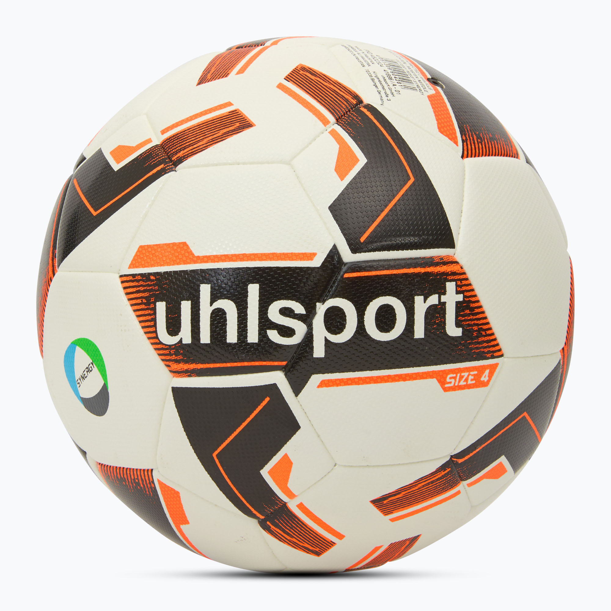 Uhlsport Resist Synergy calcio bianco / nero / arancio fluo dimensioni 4