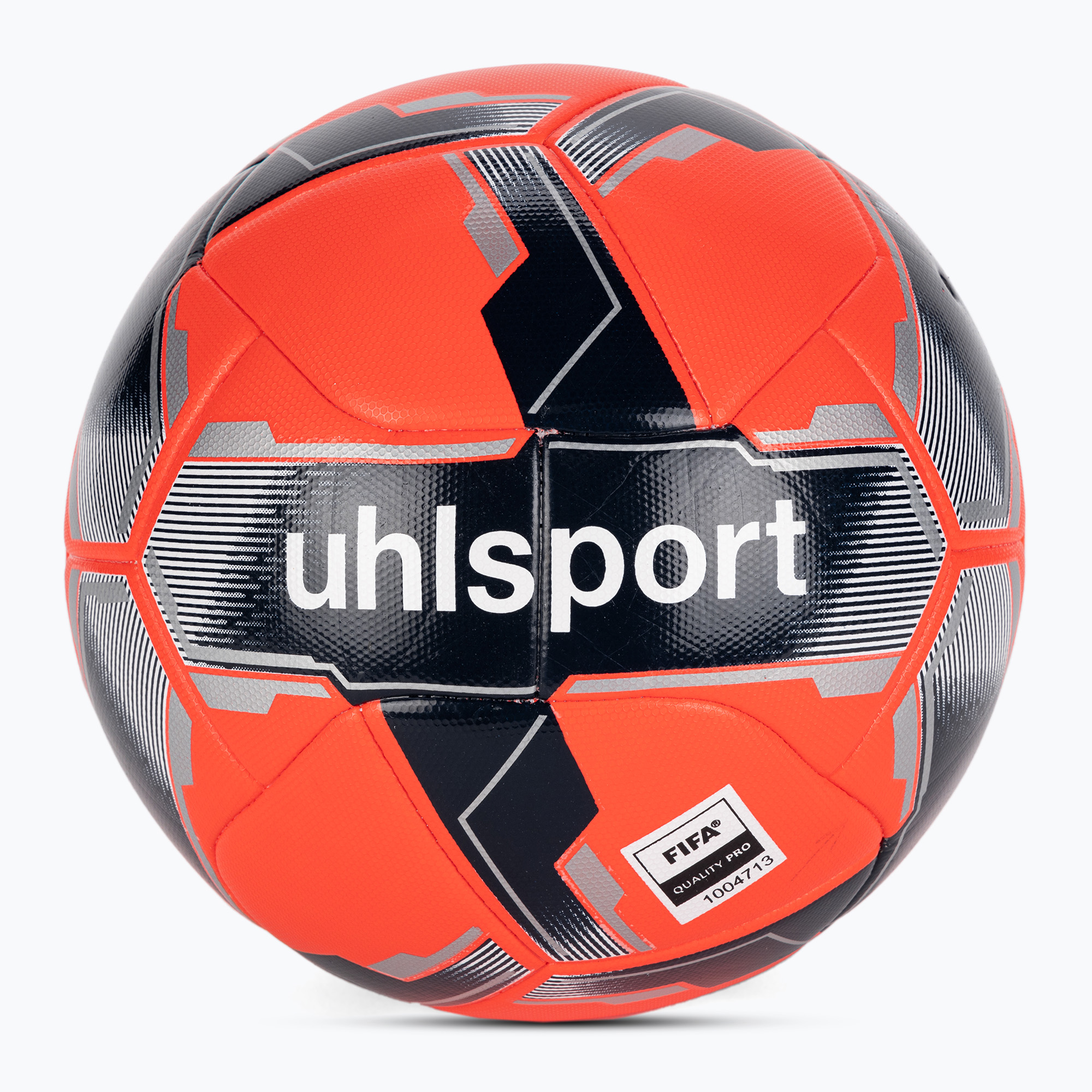 Calcio uhlsport Match Addglue fluo rosso / marina / argento dimensioni 5 (5) (Match Addglue 100175002)