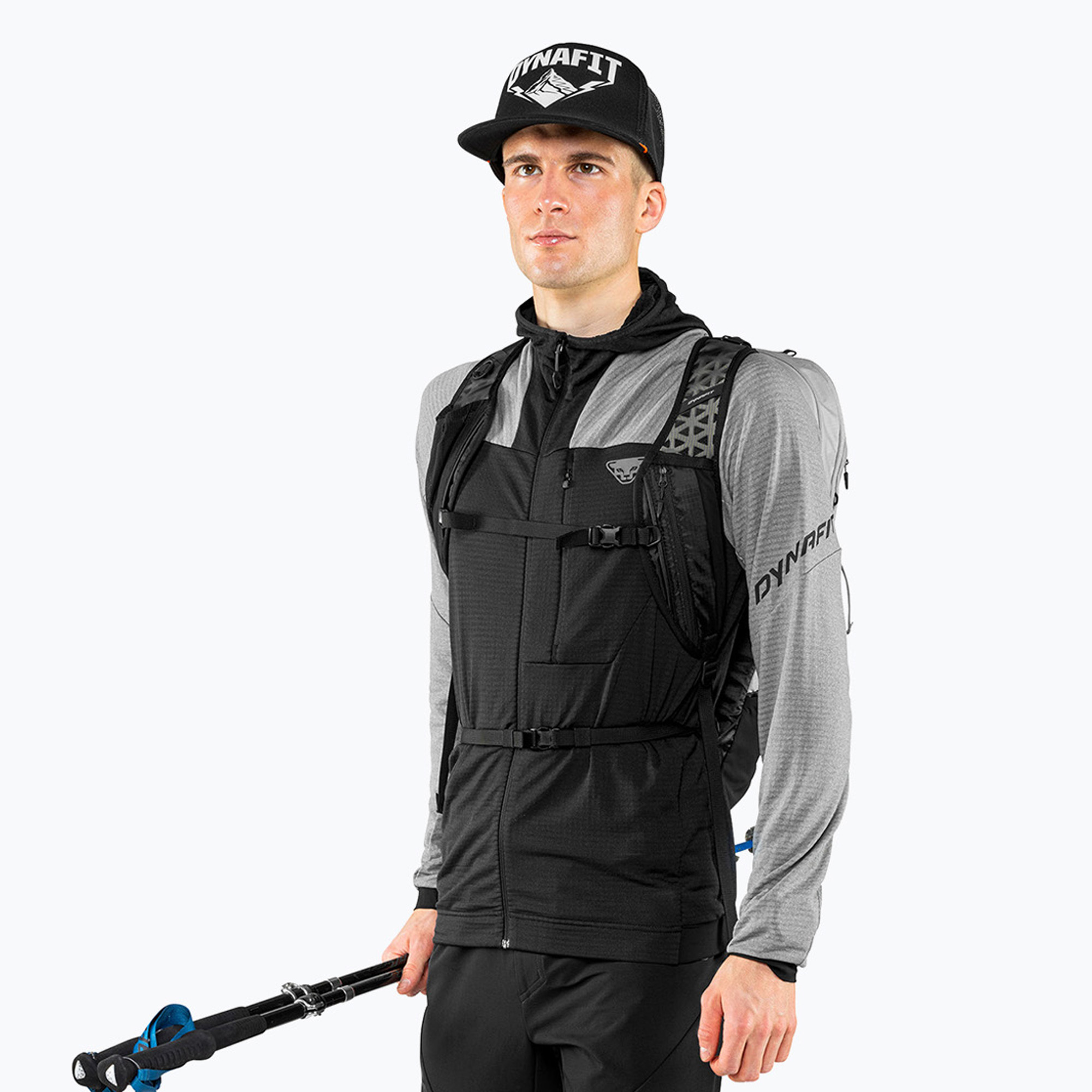 Giacca da paracadutismo con cappuccio DYNAFIT Speed PTC da uomo, tonalità tranquilla melange (S) (Speed Polartec Hooded 08-0000071494)