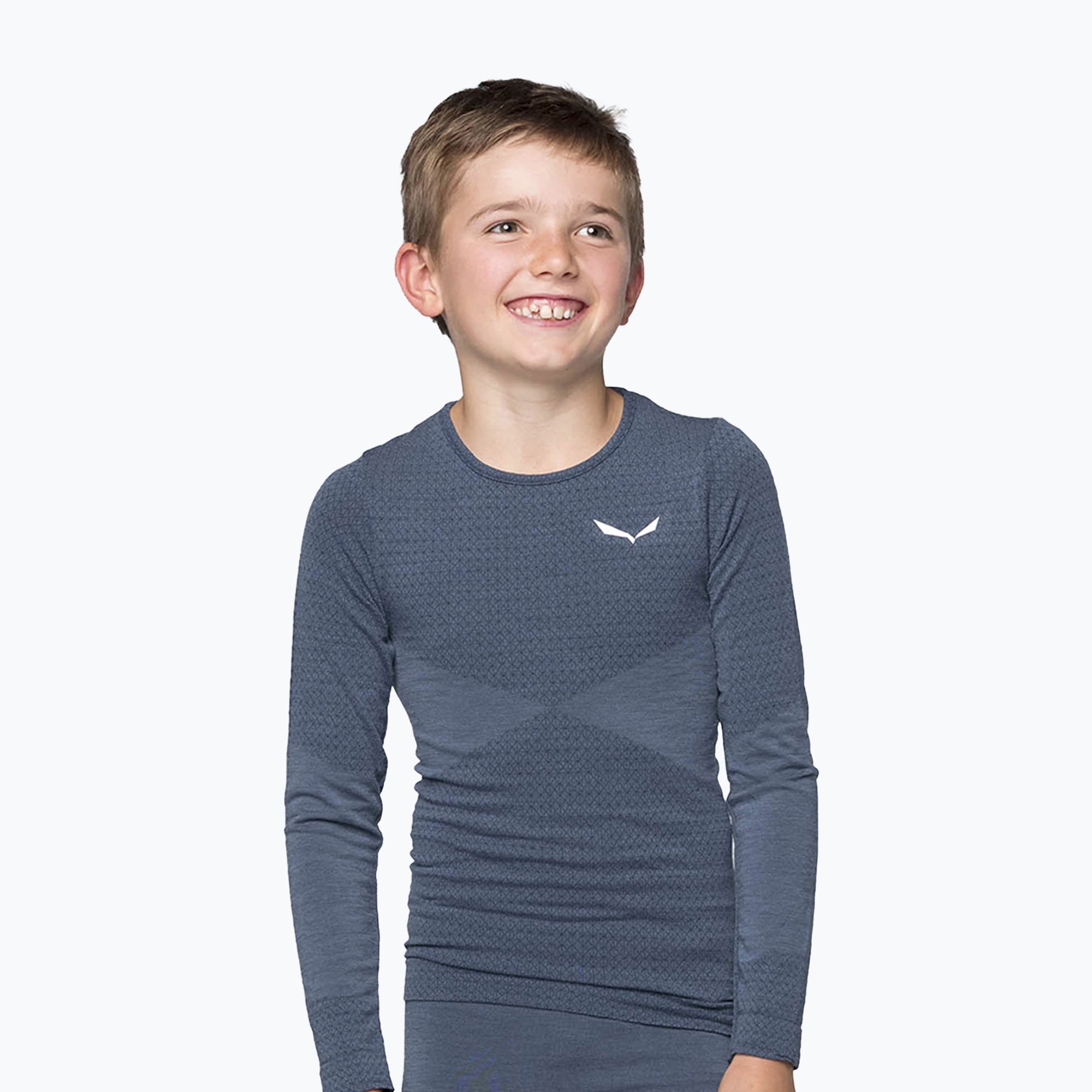 Salewa Zebru Med Warm AMR denim bambino manica lunga termica (128) (Zebru Med Warm Amr 00-0000028157)