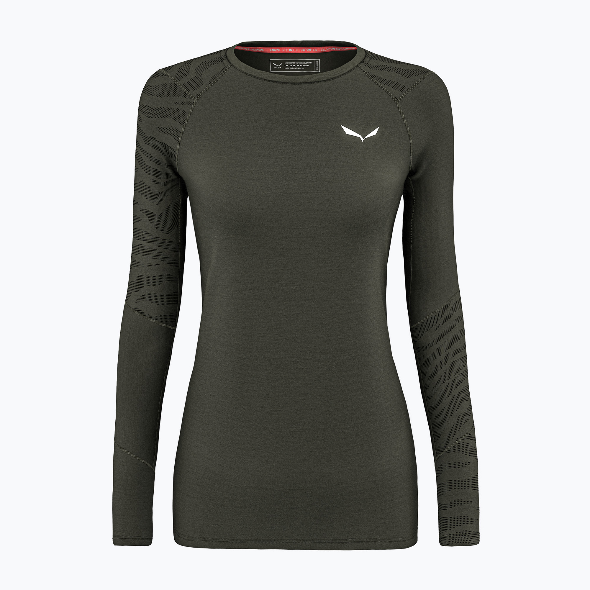 Salewa Cristallo Warm AMR manica lunga termica da donna oliva scuro (48/42) (Cristallo Warm Amr 00-0000028206)