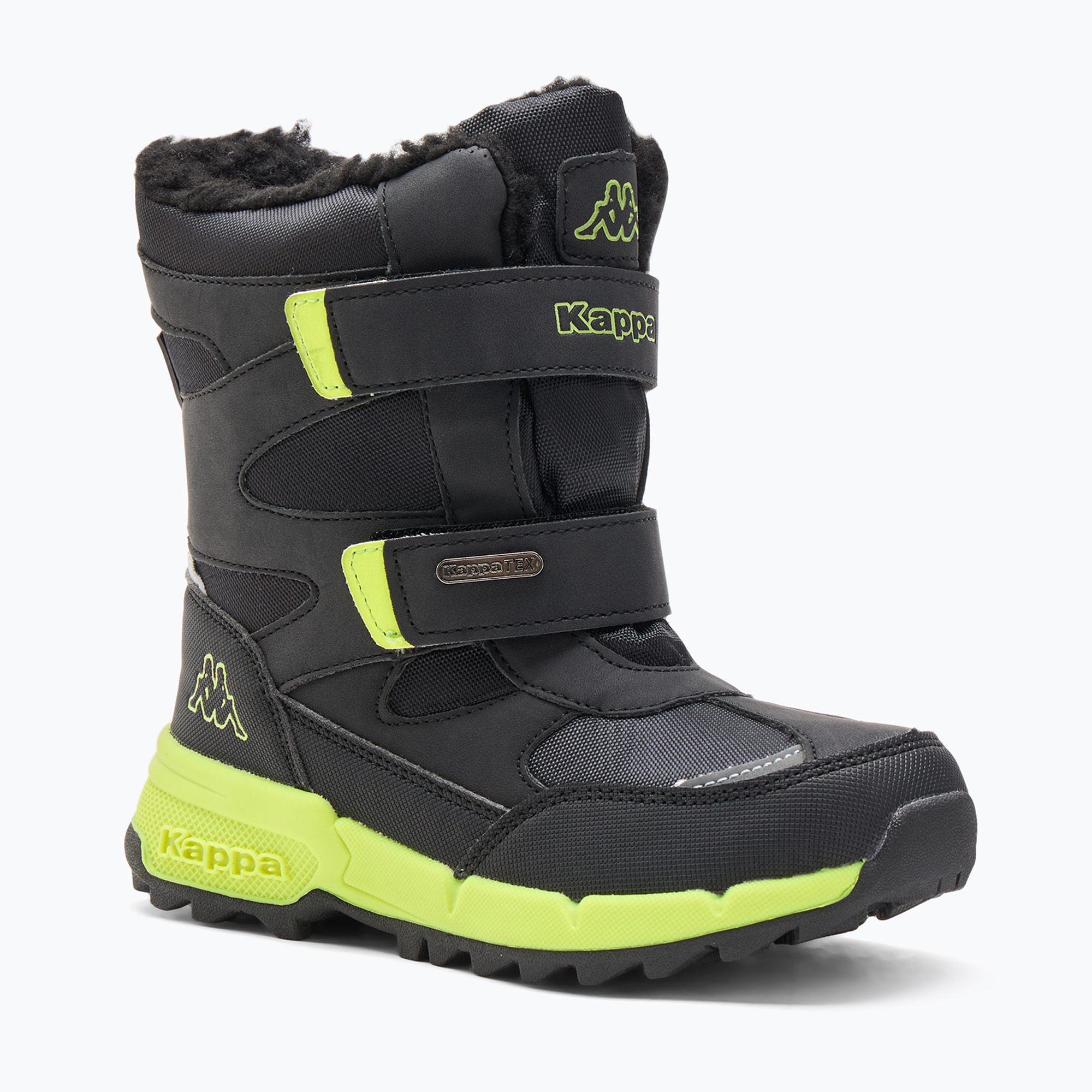 Kappa Cekis Tex nero/lime, stivali da neve per bambini (25 EU) (Cekis Tex 260903K-1133)