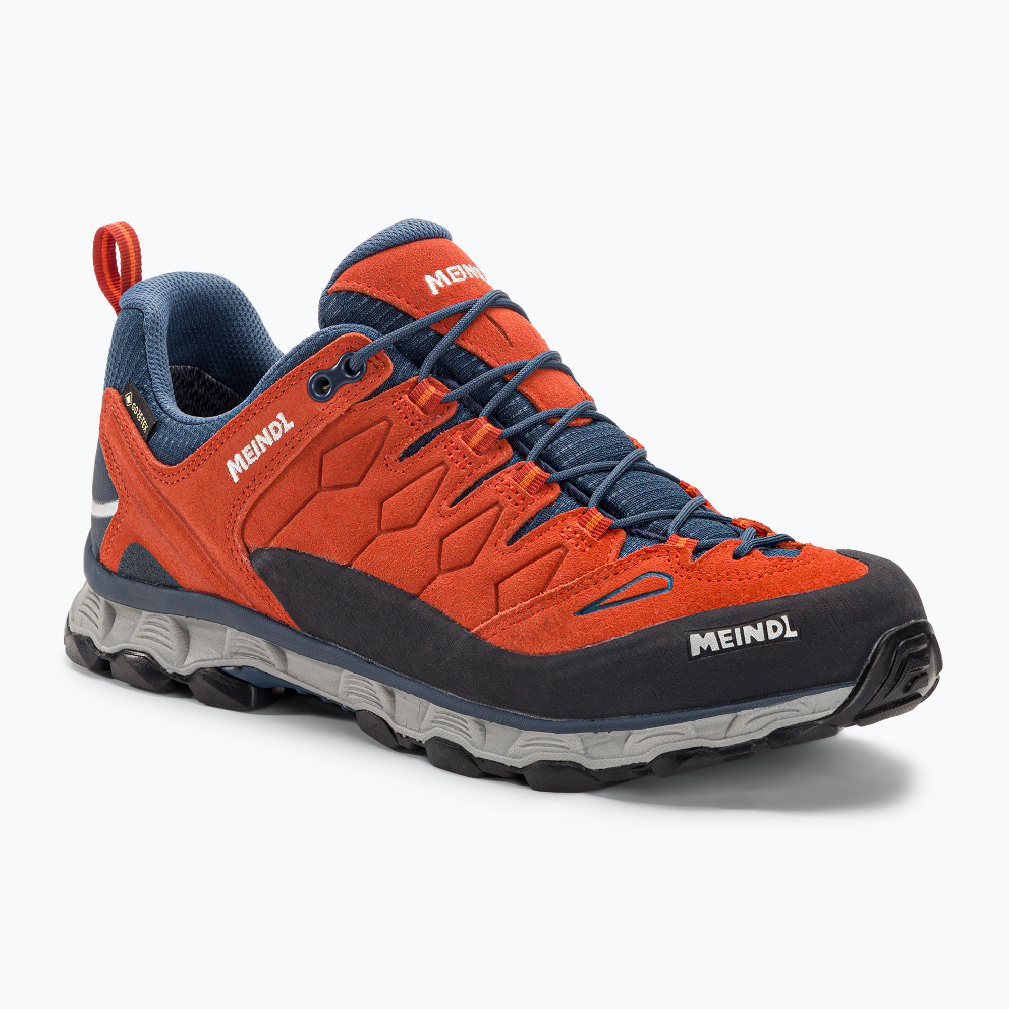 Scarpe da trekking da uomo Meindl Lite Trail GTX arancione brillante/jeans (44.5 (10 UK)) (Lite Trail GTX 3966/24)