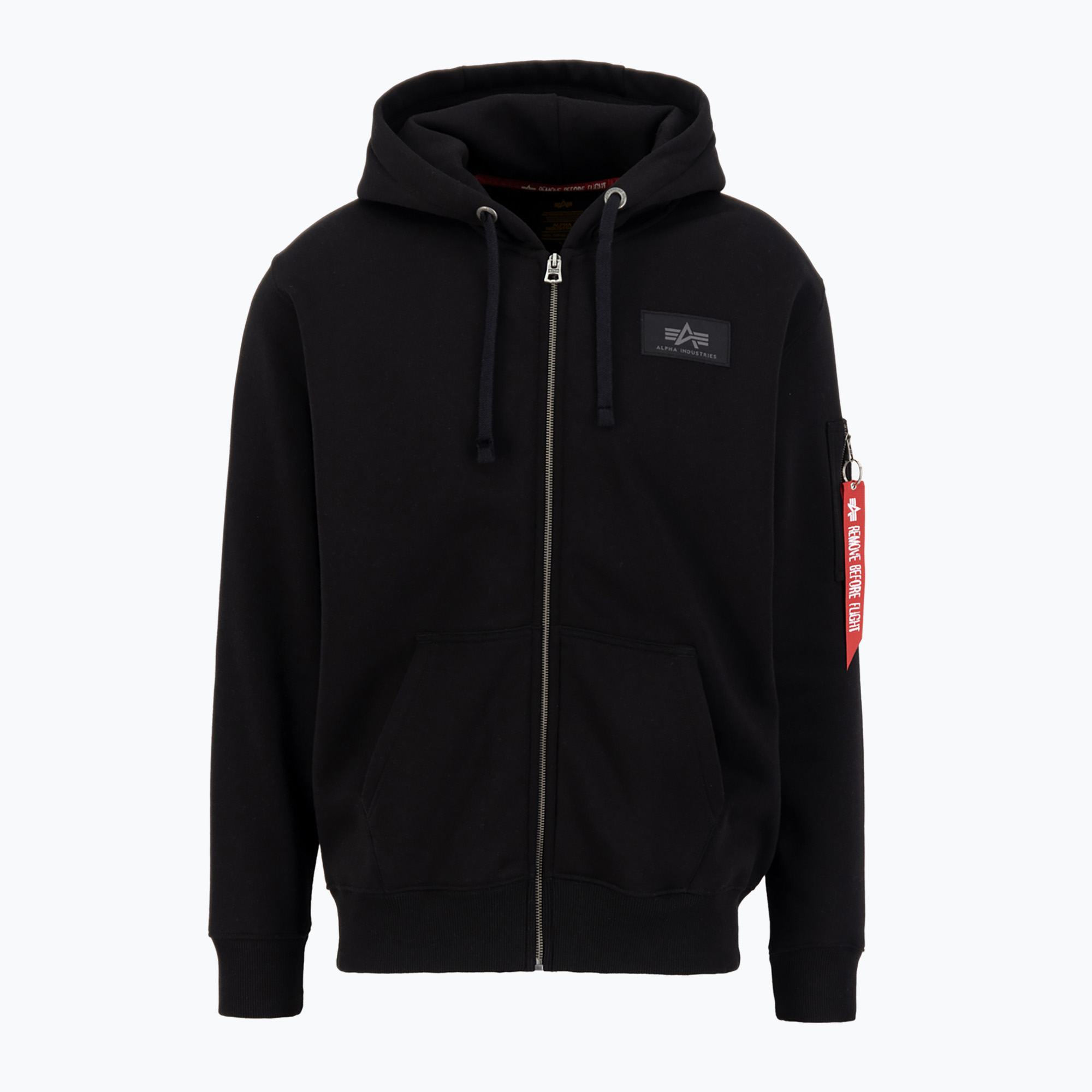 Felpa Alpha Industries Back Print Zip da uomo, nero (L) (Back Print Zip 12834203)