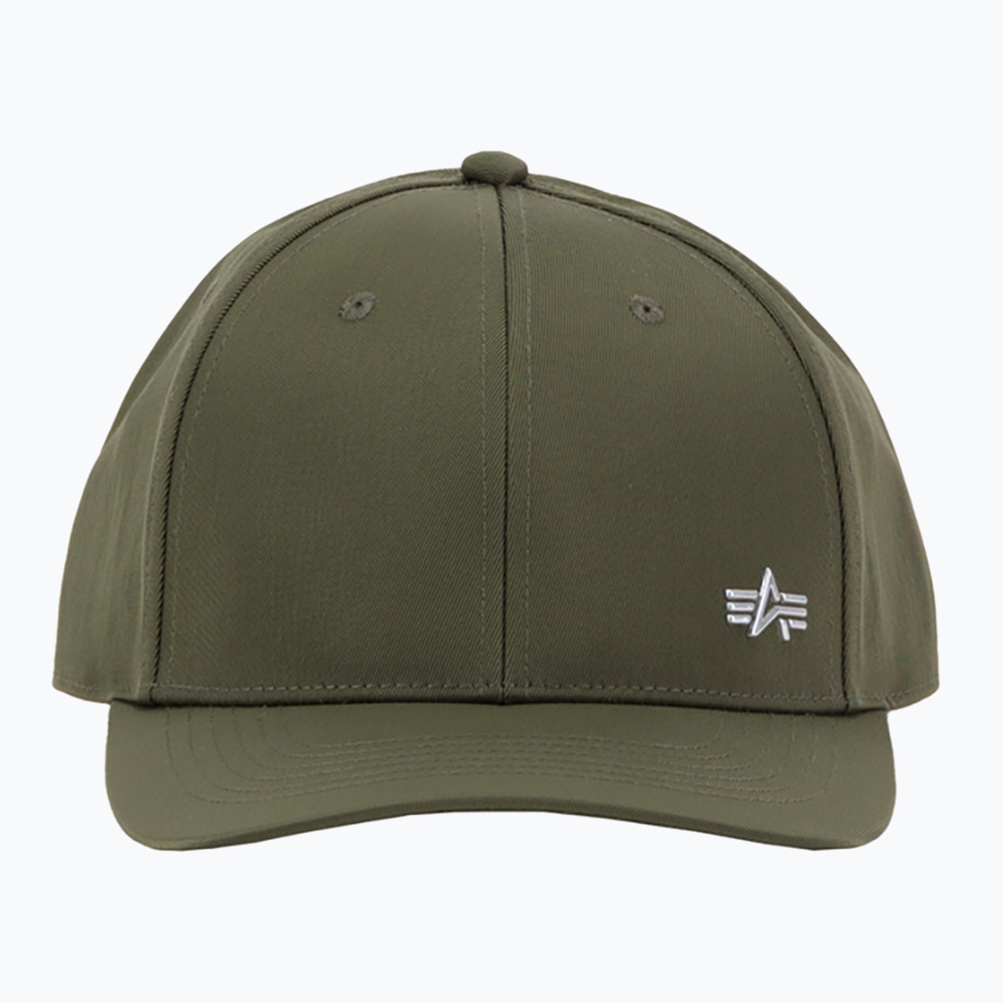 Berretto da baseball Alpha Industries Metal Label da uomo, oliva scura (Metal Label 156905)