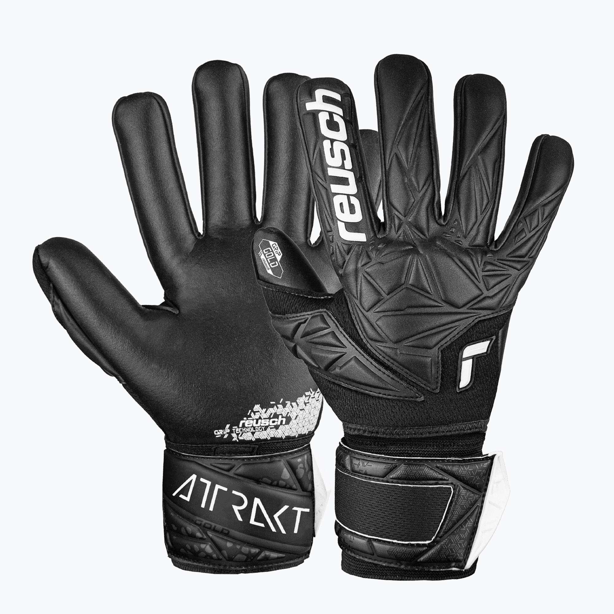 Guanti da portiere Reusch Attrakt Gold NC Finger Support nero (10.5) (Attrakt Gold NC Finger Support 5470150-7700)