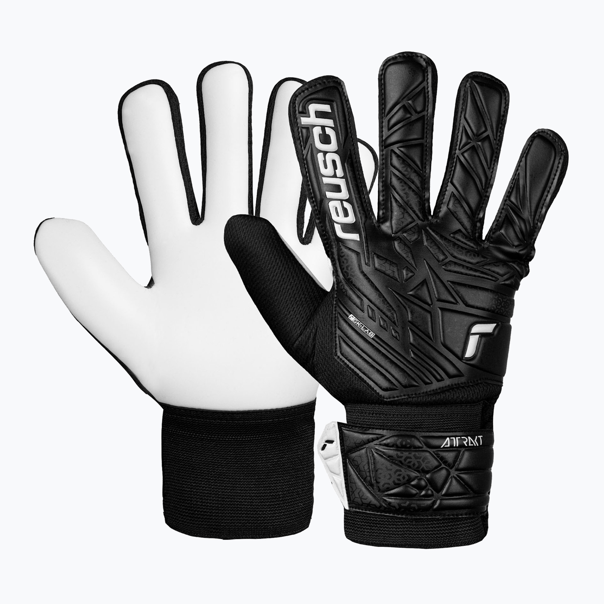 Guanti da portiere per bambini Reusch Attrakt Starter Solid Junior nero (7) (Attrakt Starter Solid Junior 5572514-7700)