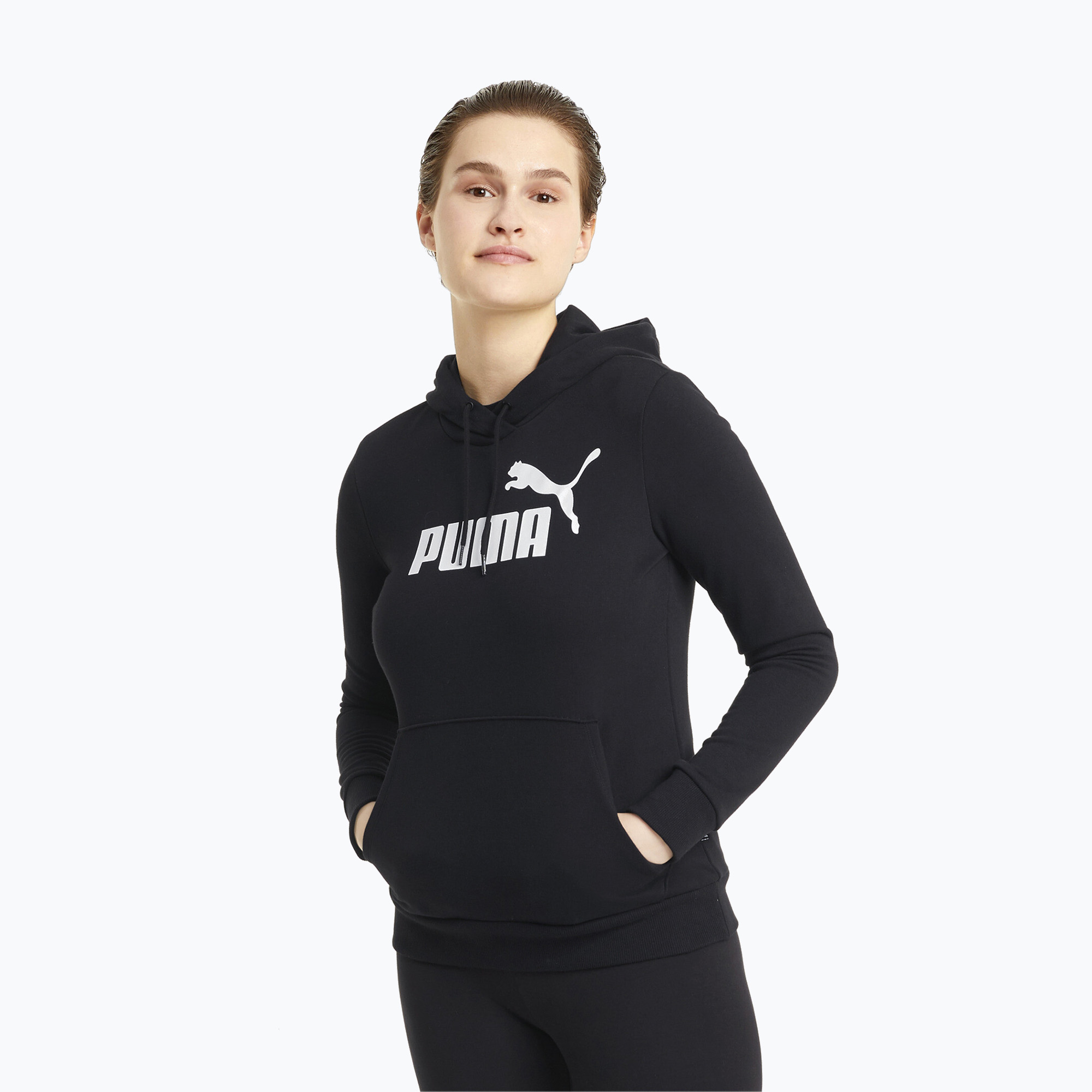 Felpa con cappuccio PUMA Essentials Logo TR donna puma black (XS) (Essentials Logo Hoodie TR 586791)