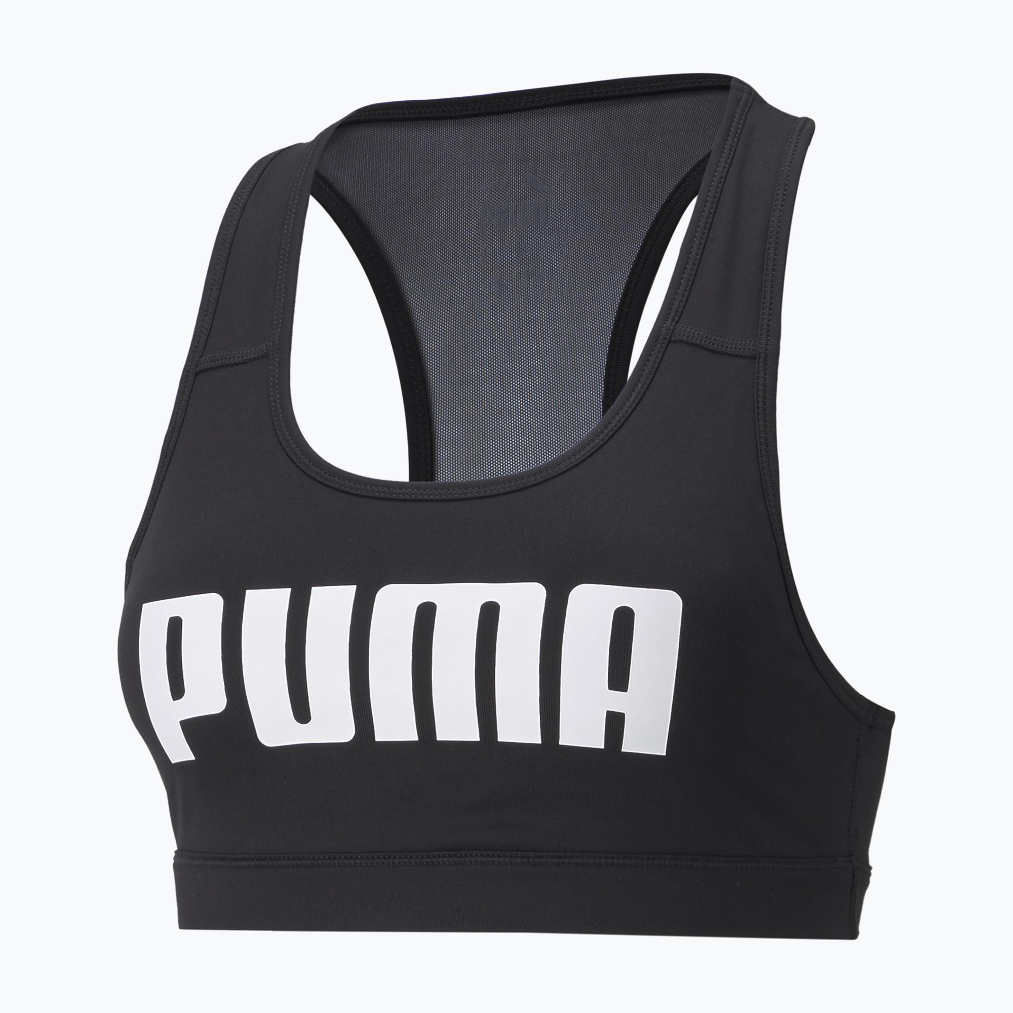 Reggiseno fitness PUMA Mid Impact 4Keeps Graphic PM puma nero/bianco puma (S) (Mid Impact 4Keeps Graphic PM 520306 91)