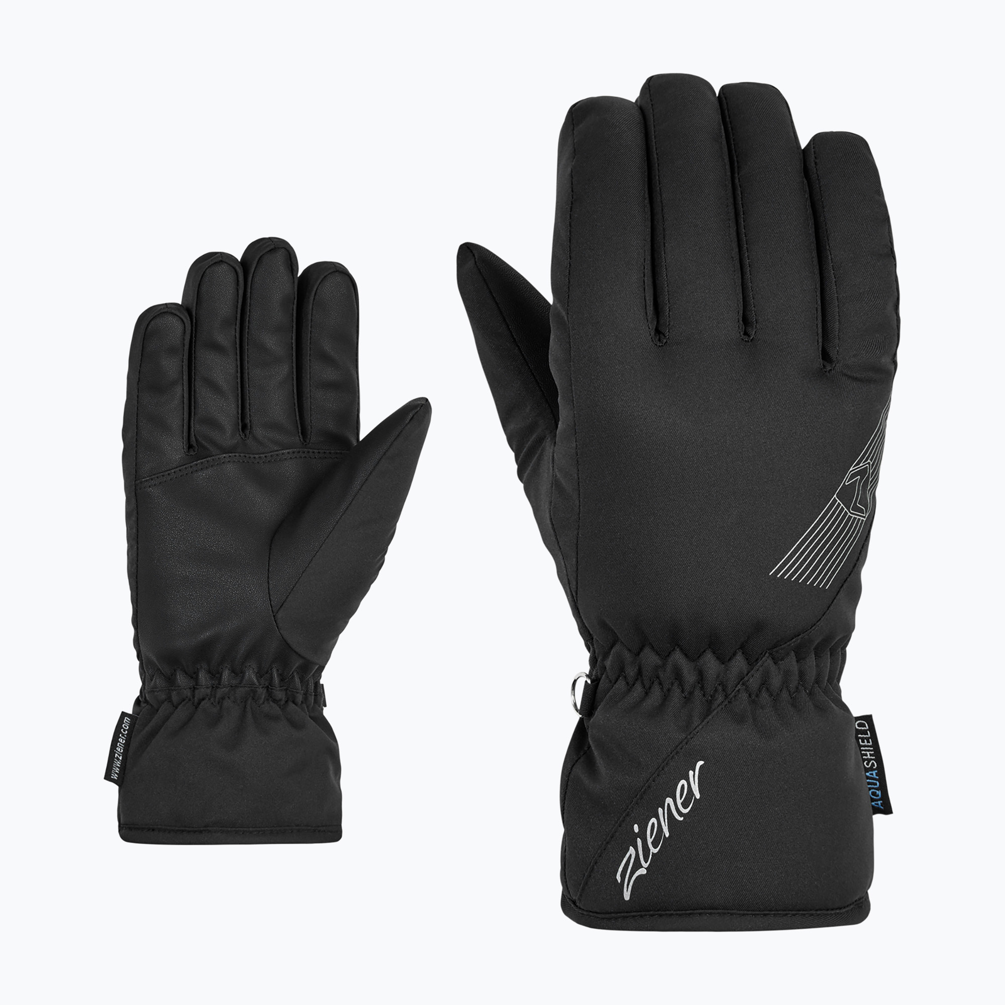 Guanti da sci da donna ZIENER Korena Aquashield nero