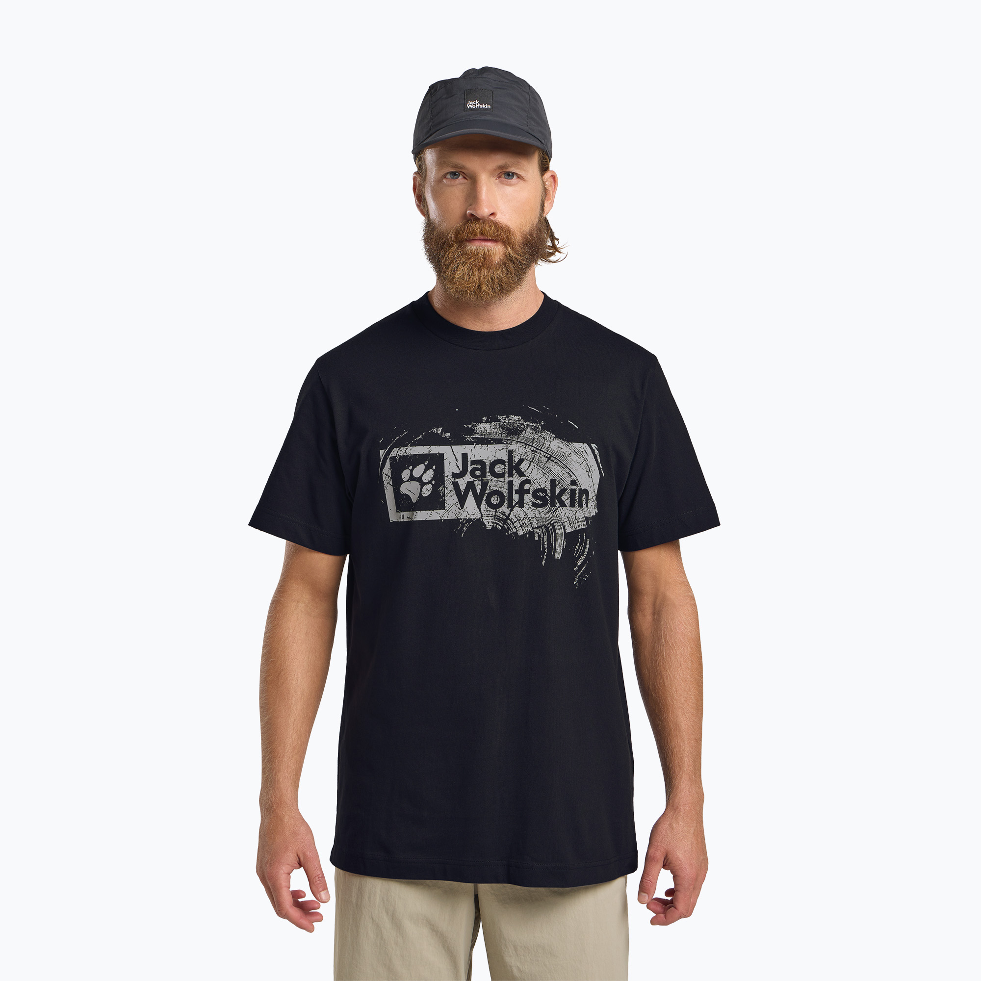 Maglietta Jack Wolfskin uomo Jack Wolfskin Brand T wood dark navy (M) (Brand T A64116_T0298)