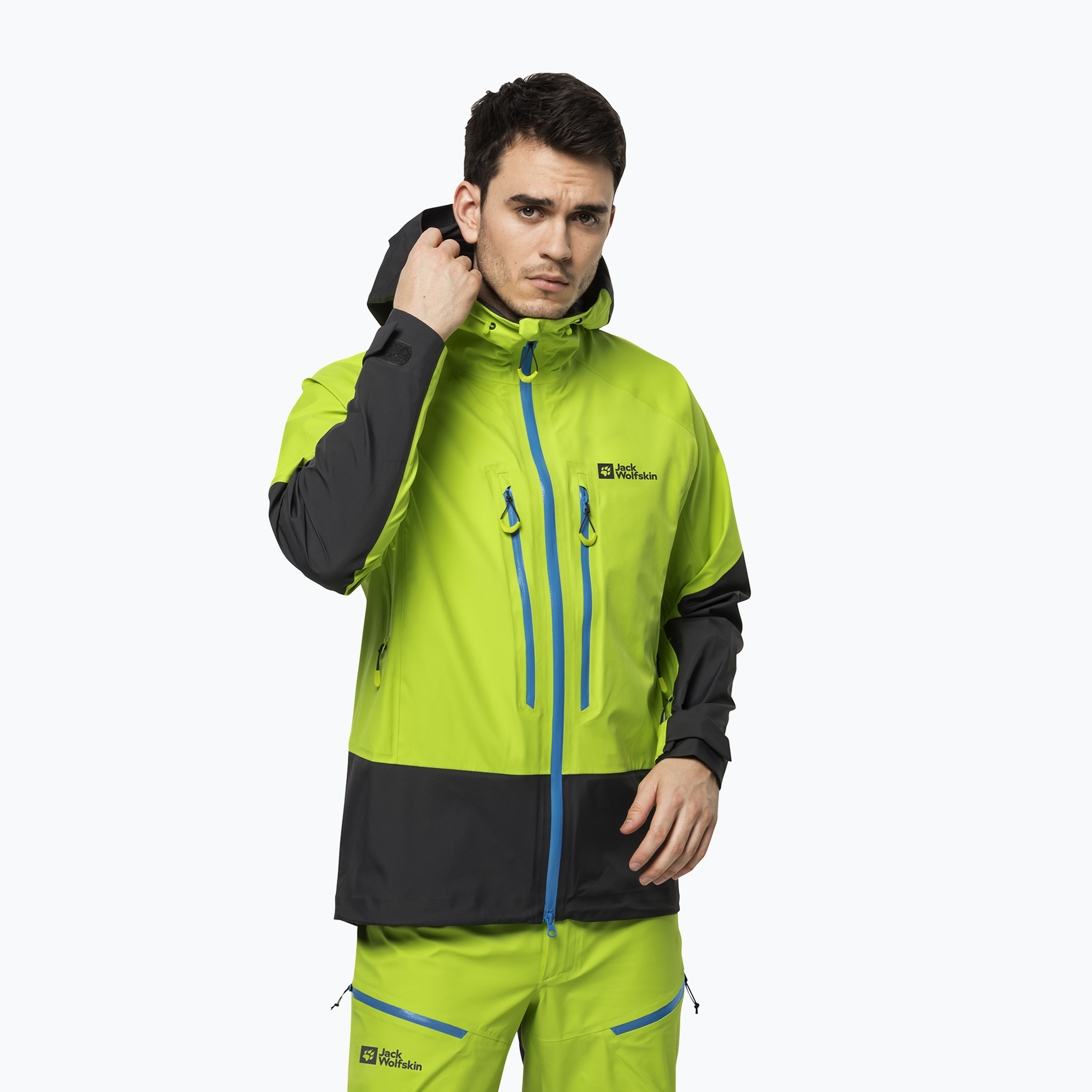 Giacca da sci Jack Wolfskin Alpspitze 3L uomo lime (S) (Alpspitze 3L 1115181)