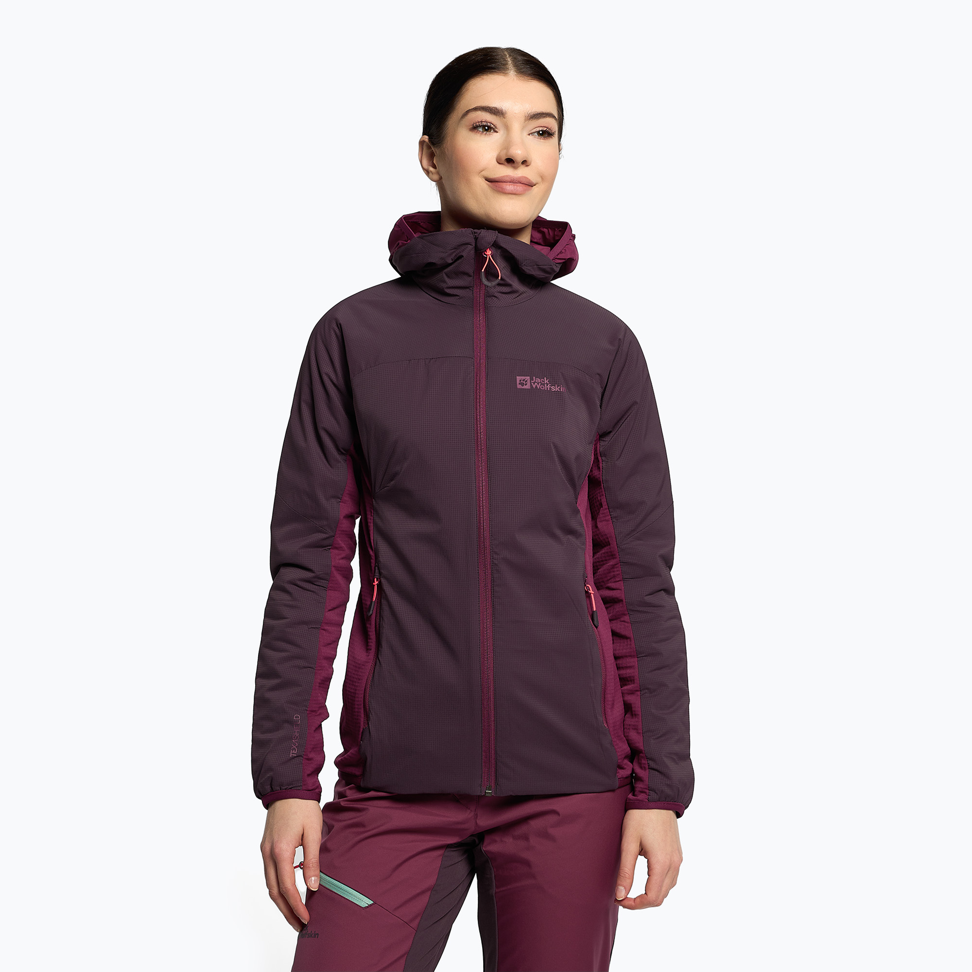 Jack Wolfskin giacca da donna Alpspitze Ins Hoody grapevine (XS) (Alpspitze Ins Hoody 1206801_2042)