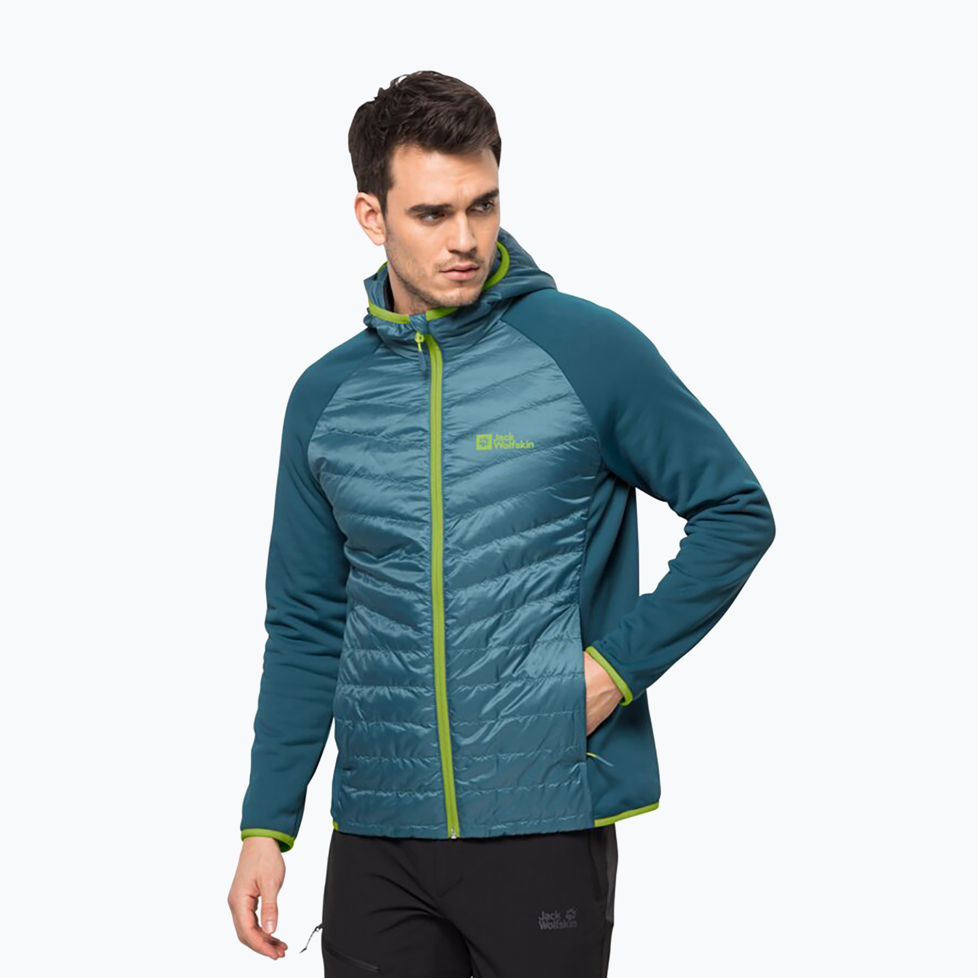 Giacca Jack Wolfskin Routeburn Pro Hybrid da uomo, blu daze (S) (Routeburn Pro Hybrid 1710511)