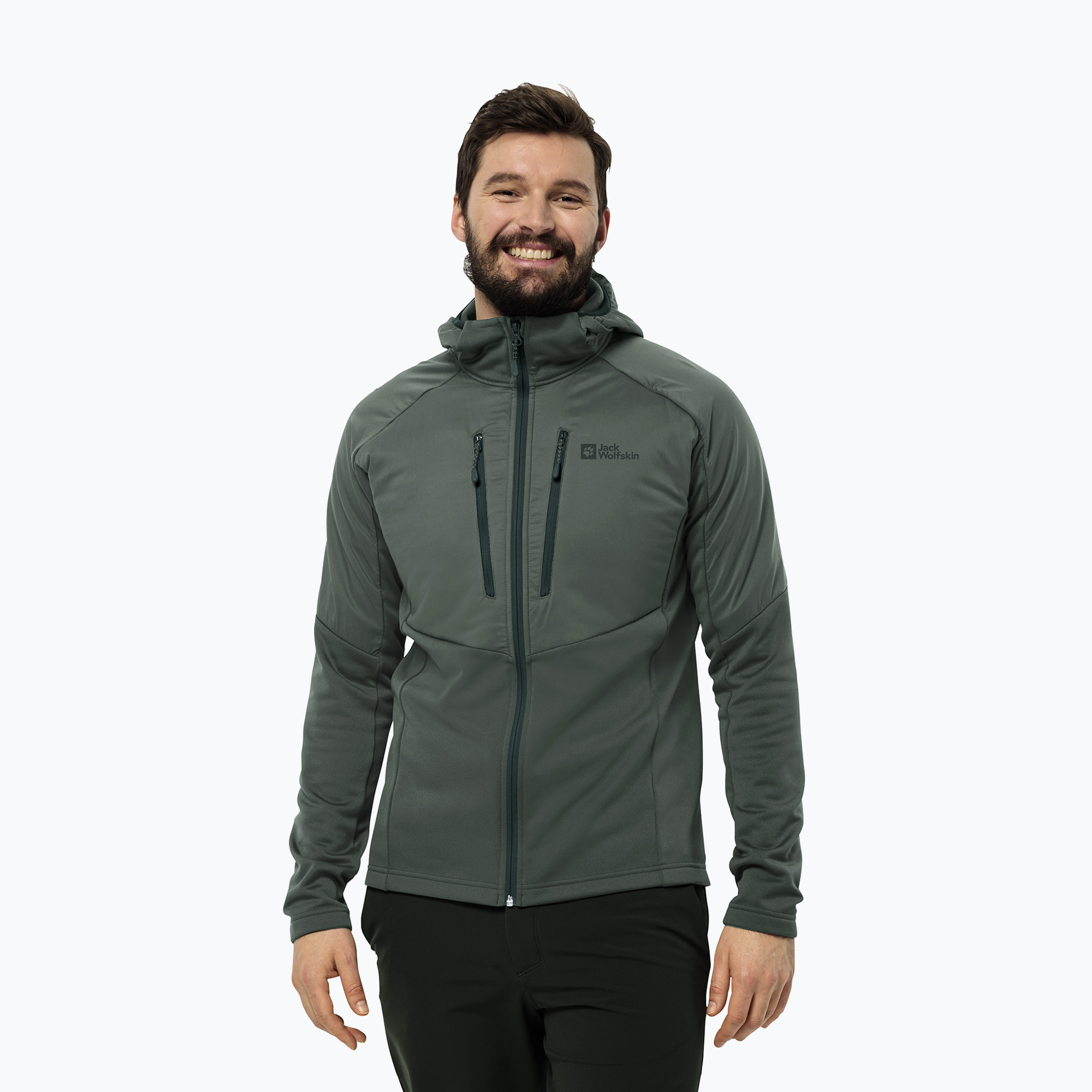 Jack Wolfskin giacca isolata da uomo Alpgrat Pro Ins Fz verde siepe (M) (Alpgrat Pro Ins Fz 1711291)