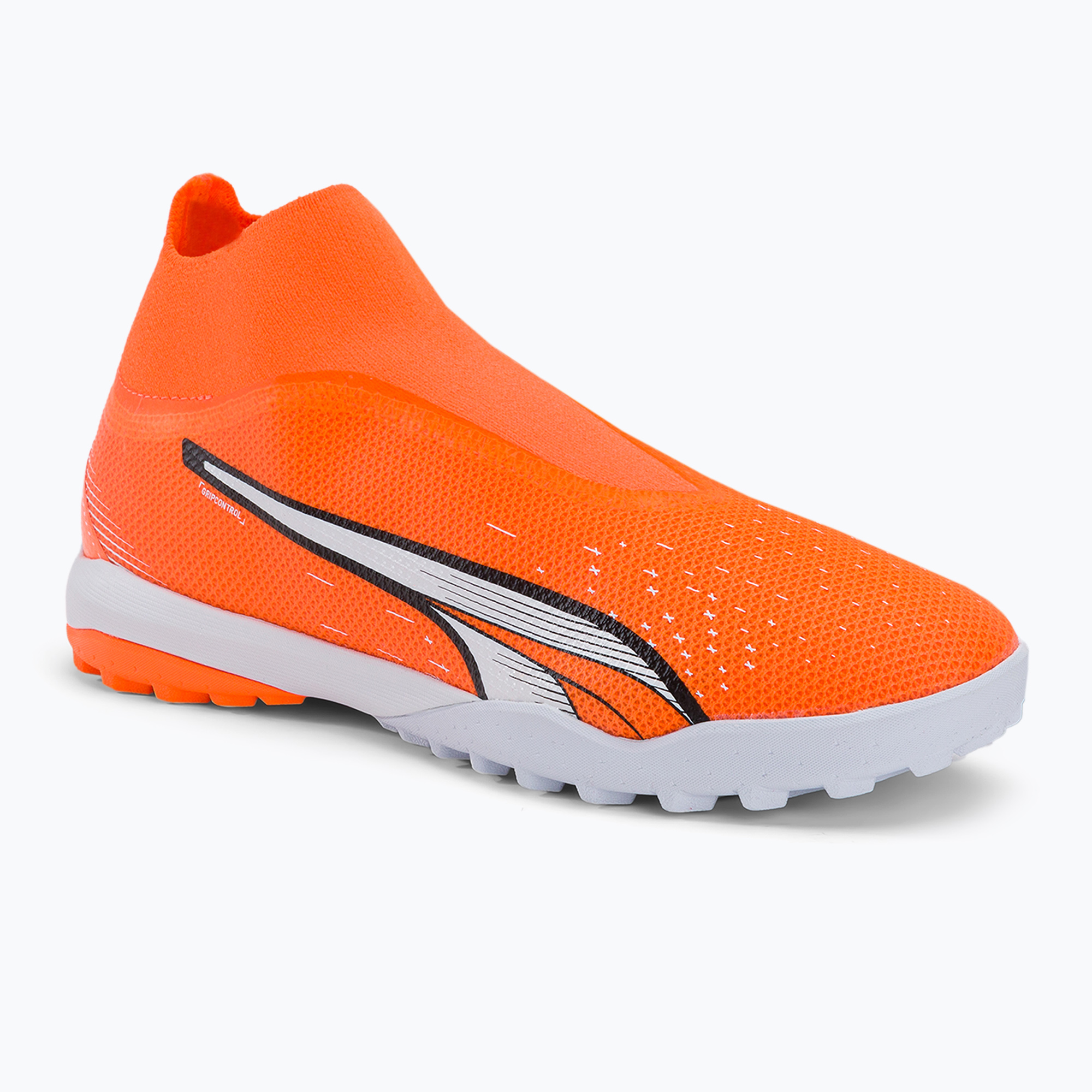 Scarpe da calcio PUMA uomo Ultra Match+ LL TT ultra arancione/puma bianco/blu glimmer (46.5 EU) (Ultra Match+ Ll TT 107245 01)