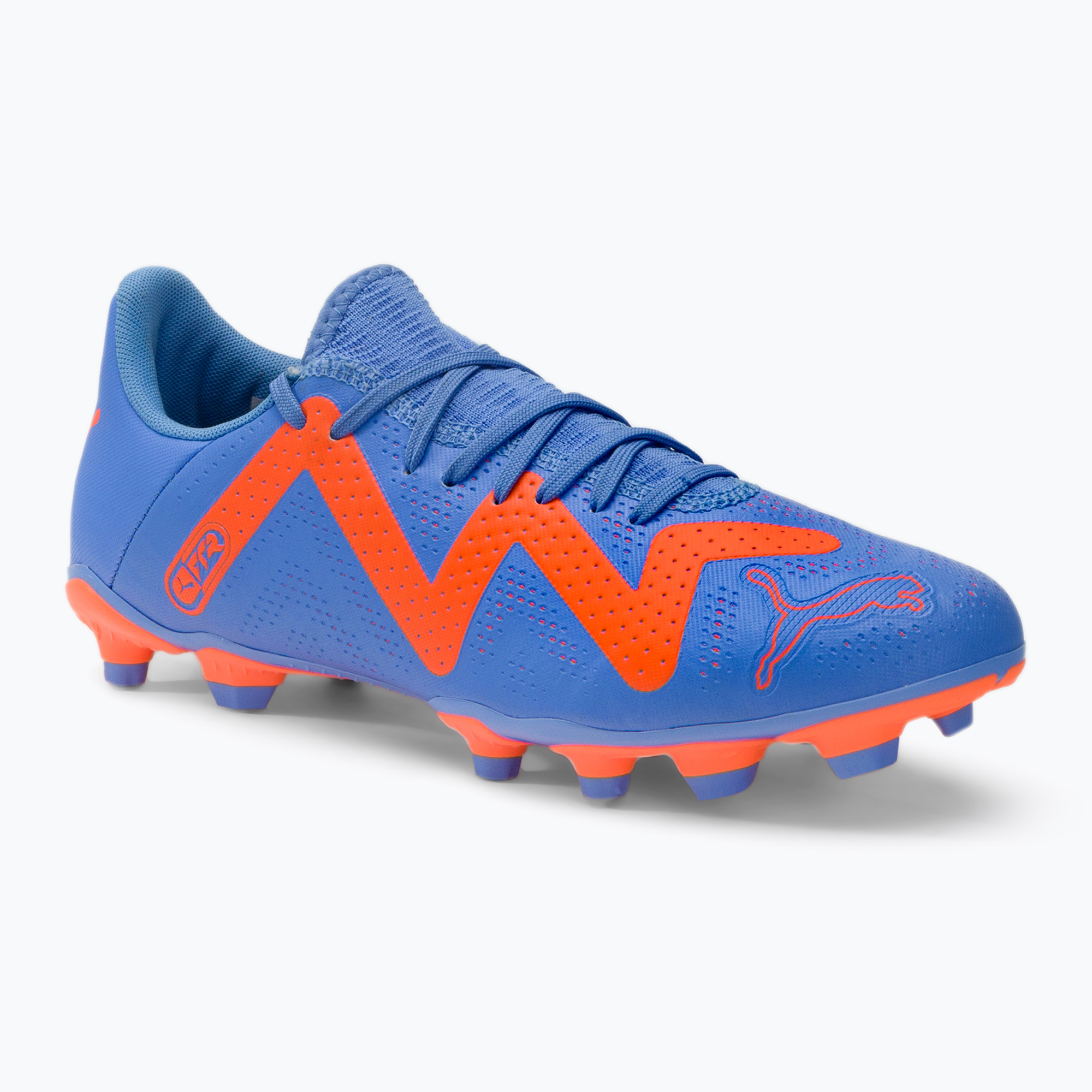 Scarpe da calcio da uomo PUMA Future Play FG/AG blu glimmer/puma bianco/ultra orange (44 EU) (Future Play FG/AG 107187 01)
