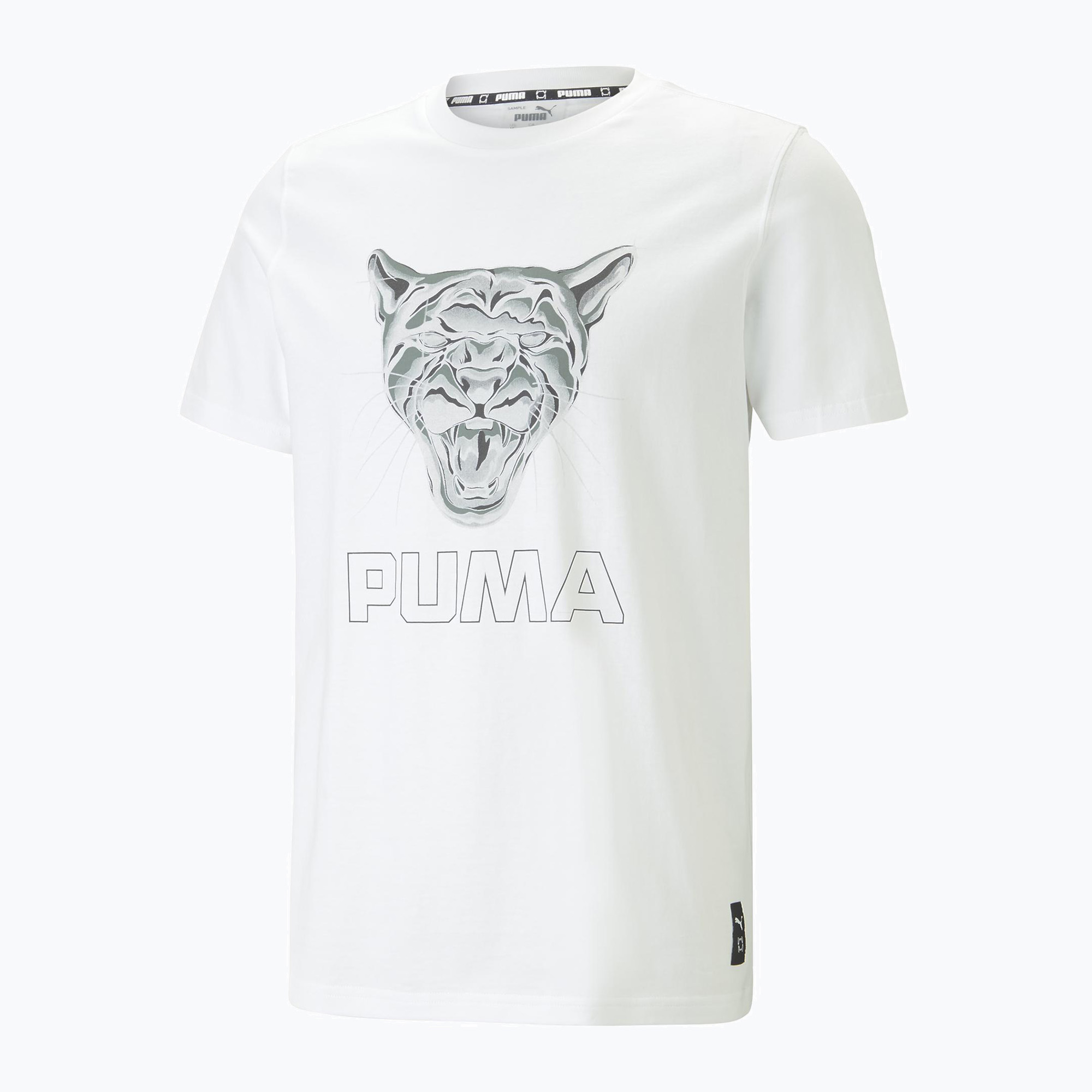 Maglietta da basket da uomo PUMA Clear Out Tee 9 puma bianco