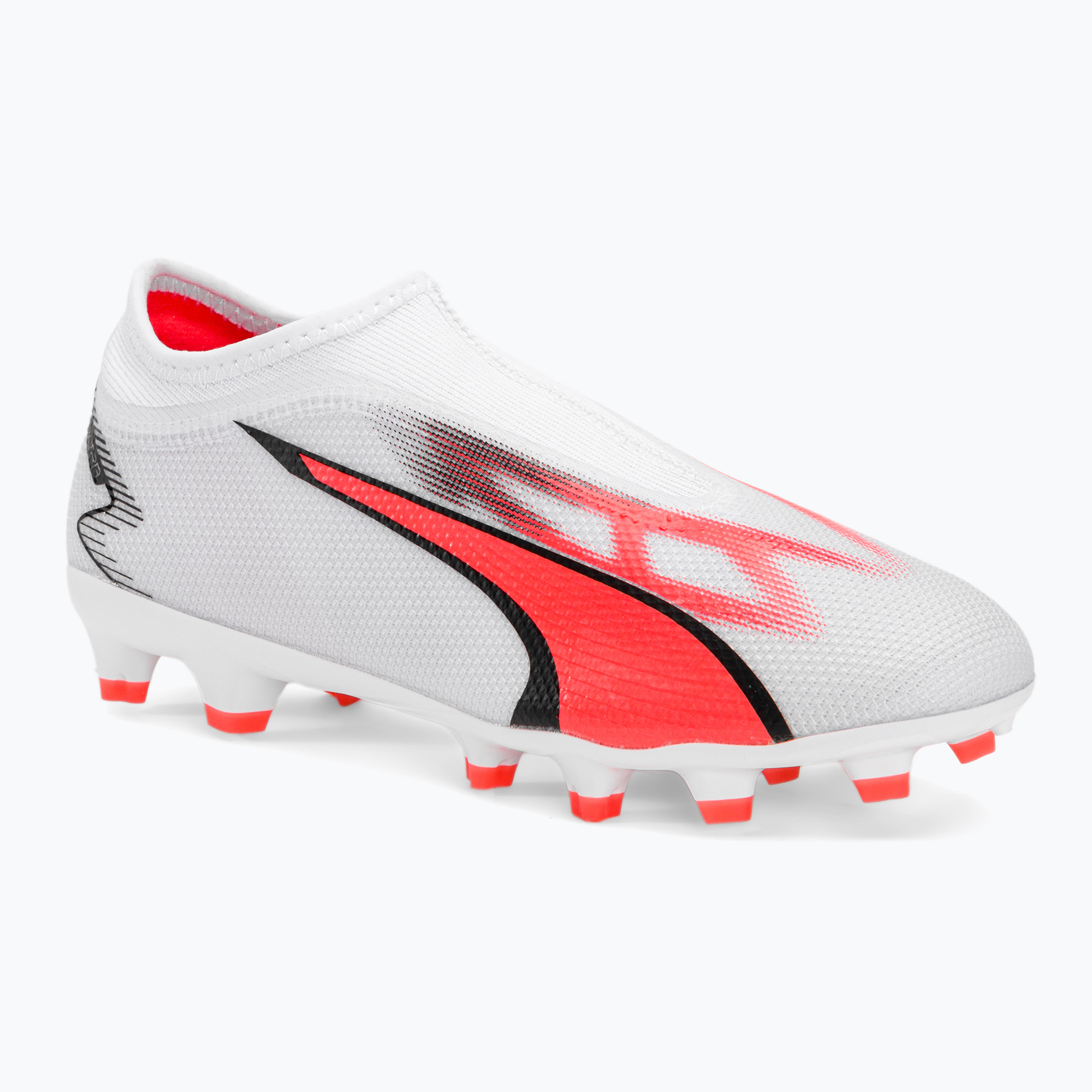PUMA Ultra Match LL FG/AG scarpe da calcio per bambini puma bianco/puma nero/fire orchid (38 EU) (Ultra Match Ll Fg/Ag Jr 107514 01)