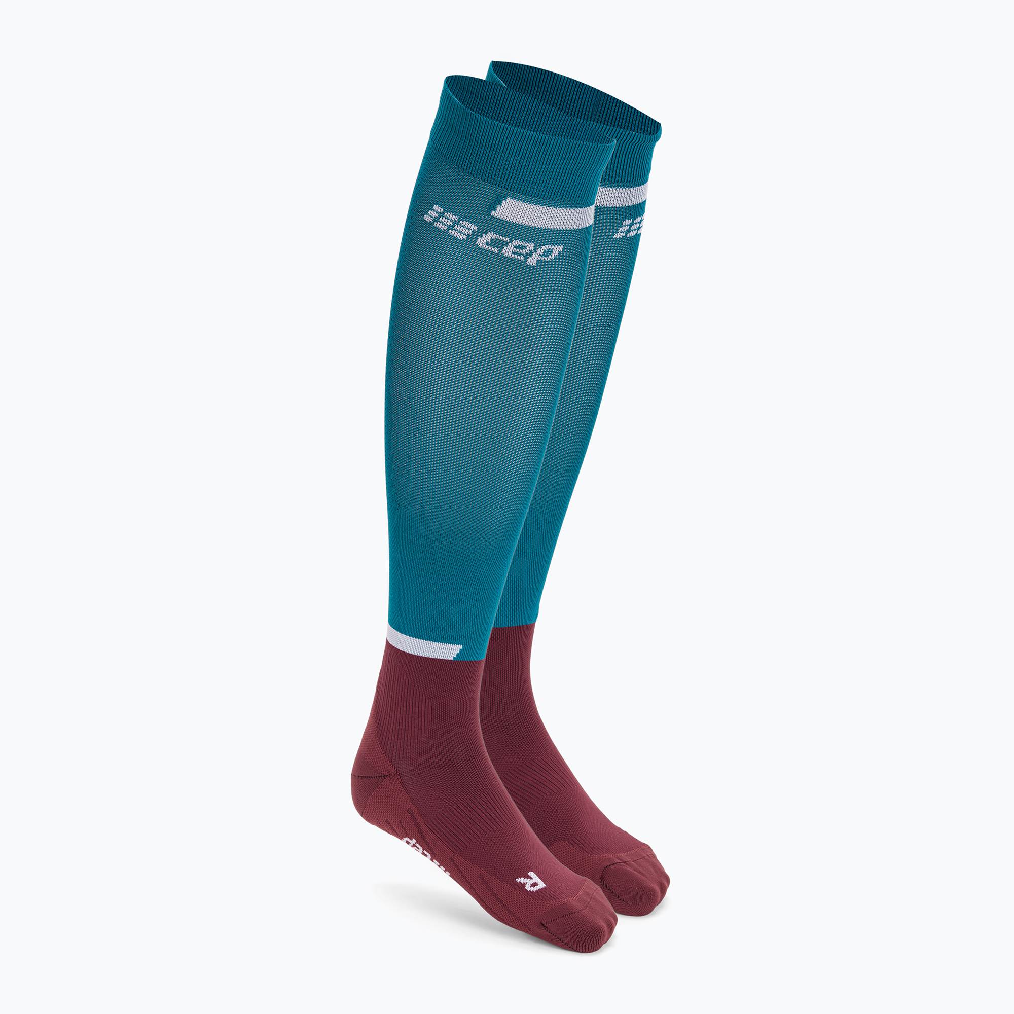 CEP Tall 4.0 calze da corsa a compressione da uomo, benzina/rosso scuro (32-38 cm (III)) (Tall 4.0 WP309R2)