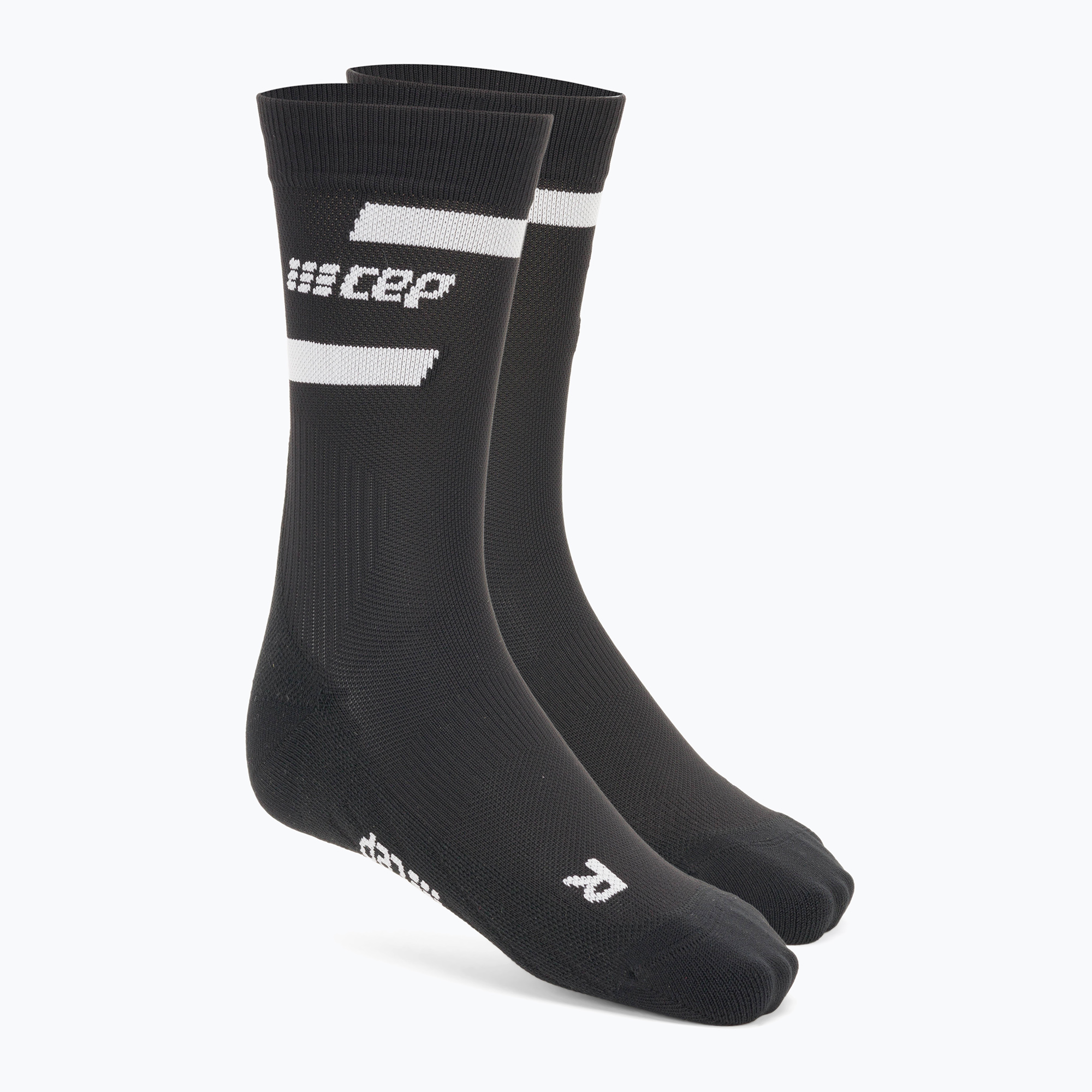 CEP Calzini da corsa a compressione da uomo 4.0 taglio medio nero (42-45 EU) (CEP 4.0 Mid Cut WP3C5R4)