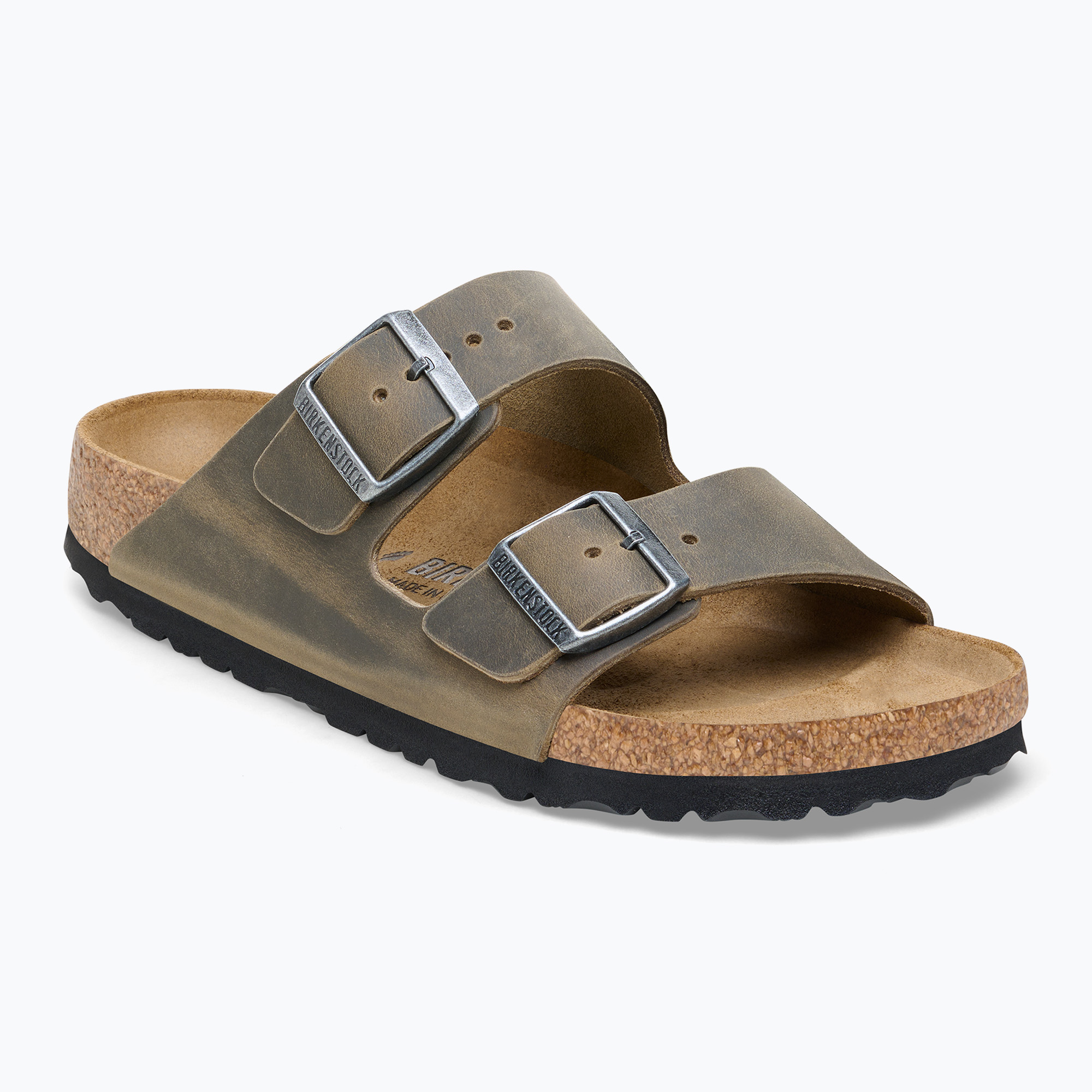 BIRKENSTOCK Arizona LEOI Infradito stretto color cachi sbiadito (36 EU) (Arizona LEOI Narrow 1027039)