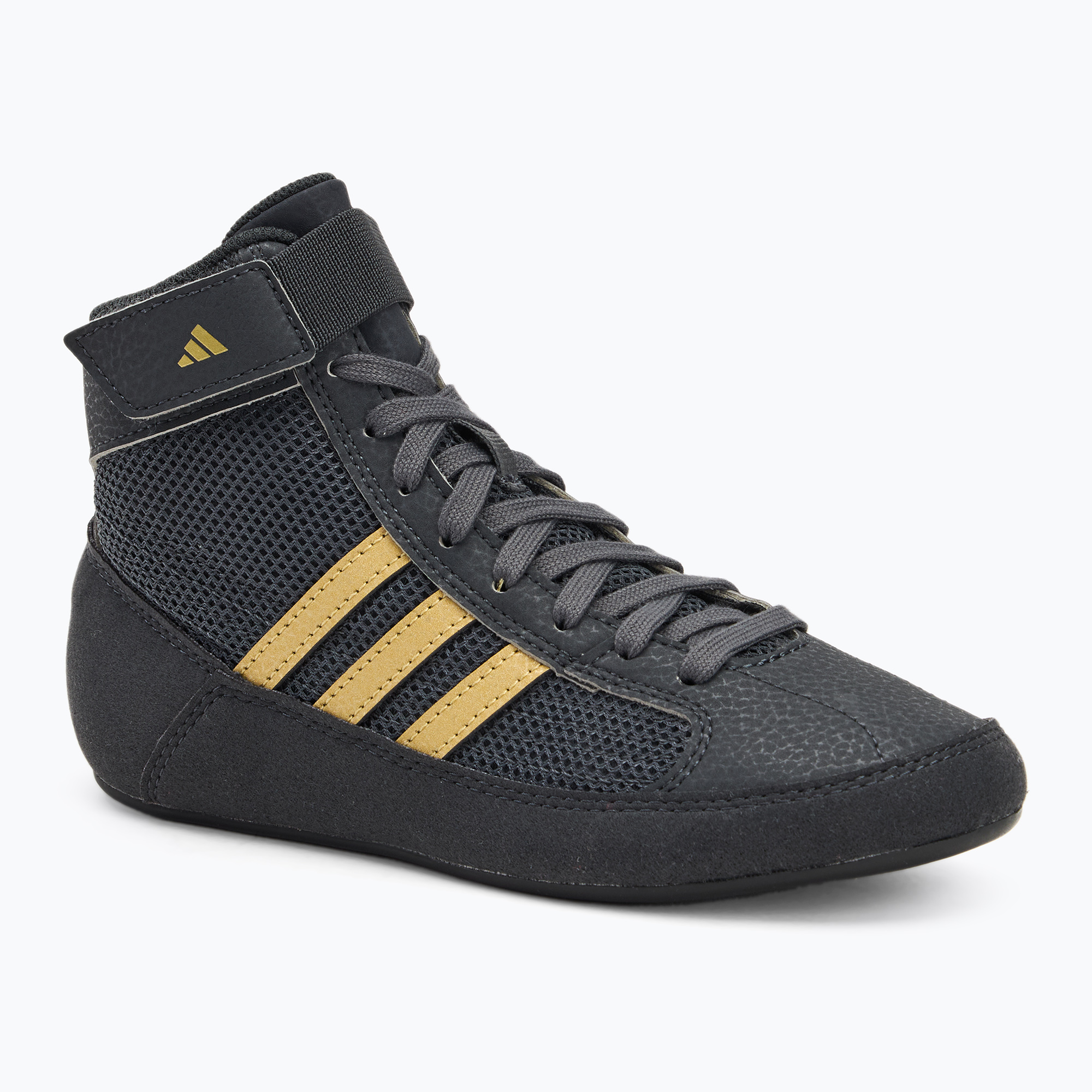 Scarpe da wrestling per bambini adidas Havoc greay sei / oro opaco / nucleo nero (33 EU) (Havoc HP6872)