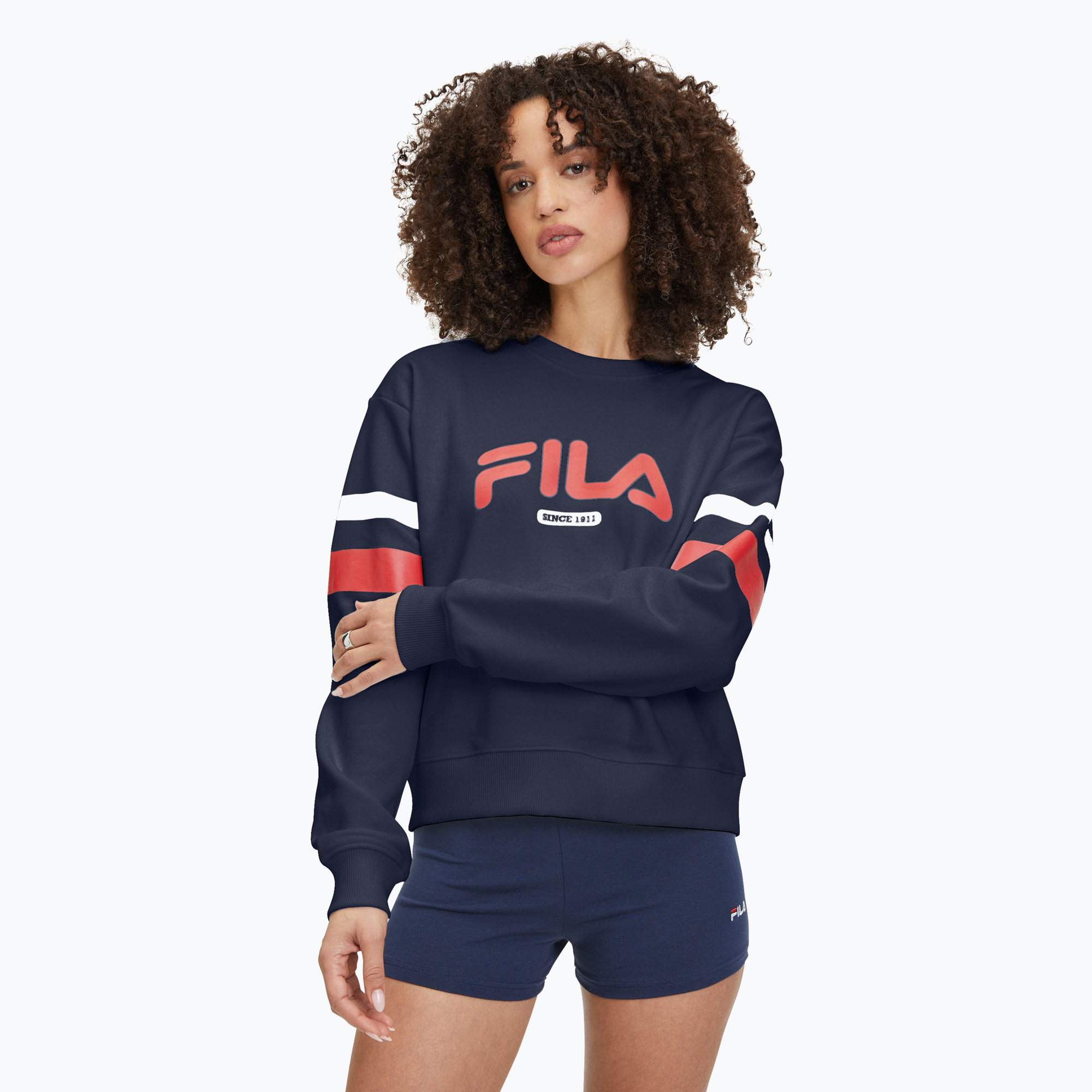 Felpa da donna FILA Latur nero iris (XS) (Latur FAW0742)
