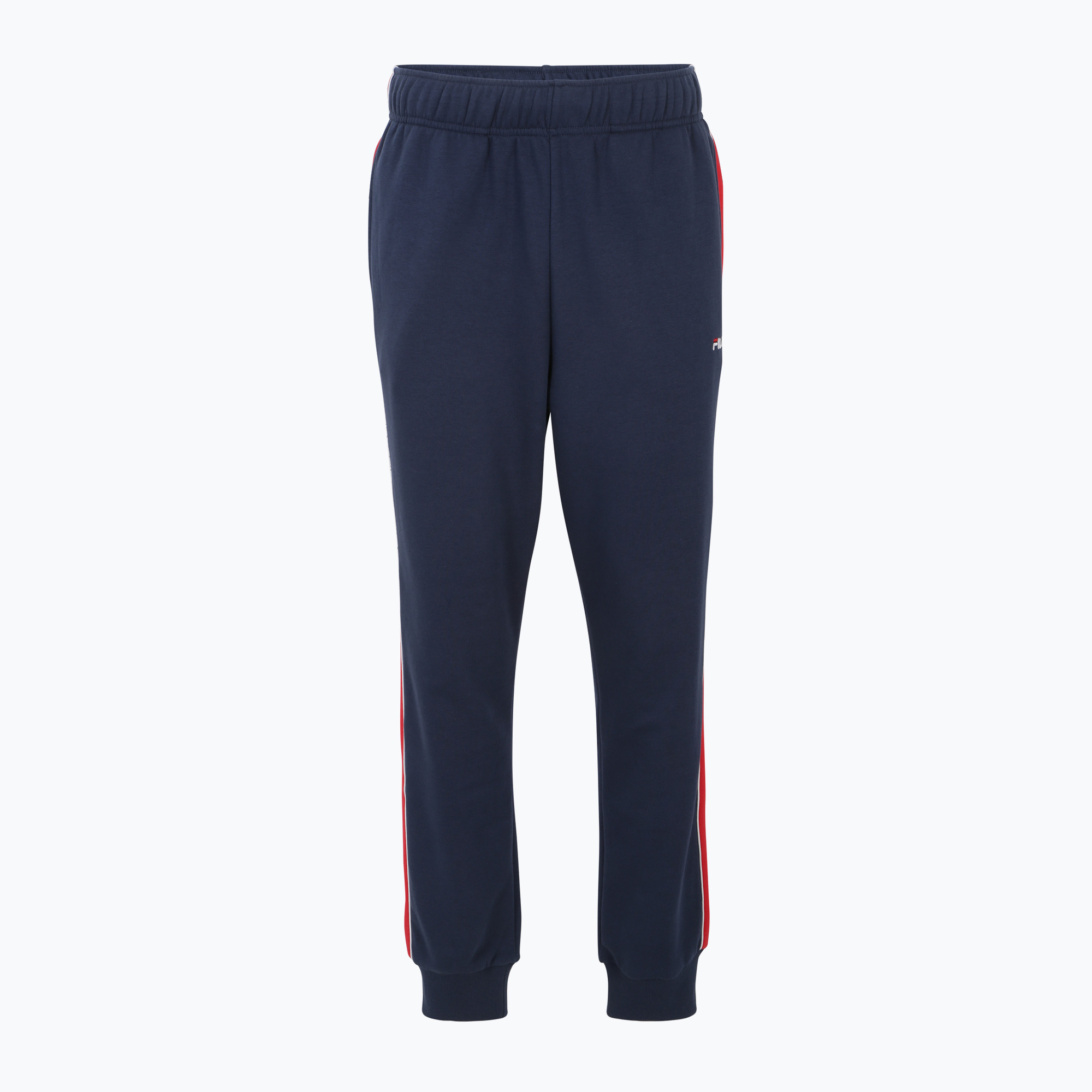 Pantaloni FILA Latimer Track da uomo, nero iris/rosso scuro (M) (Latimer Track FAM0786)