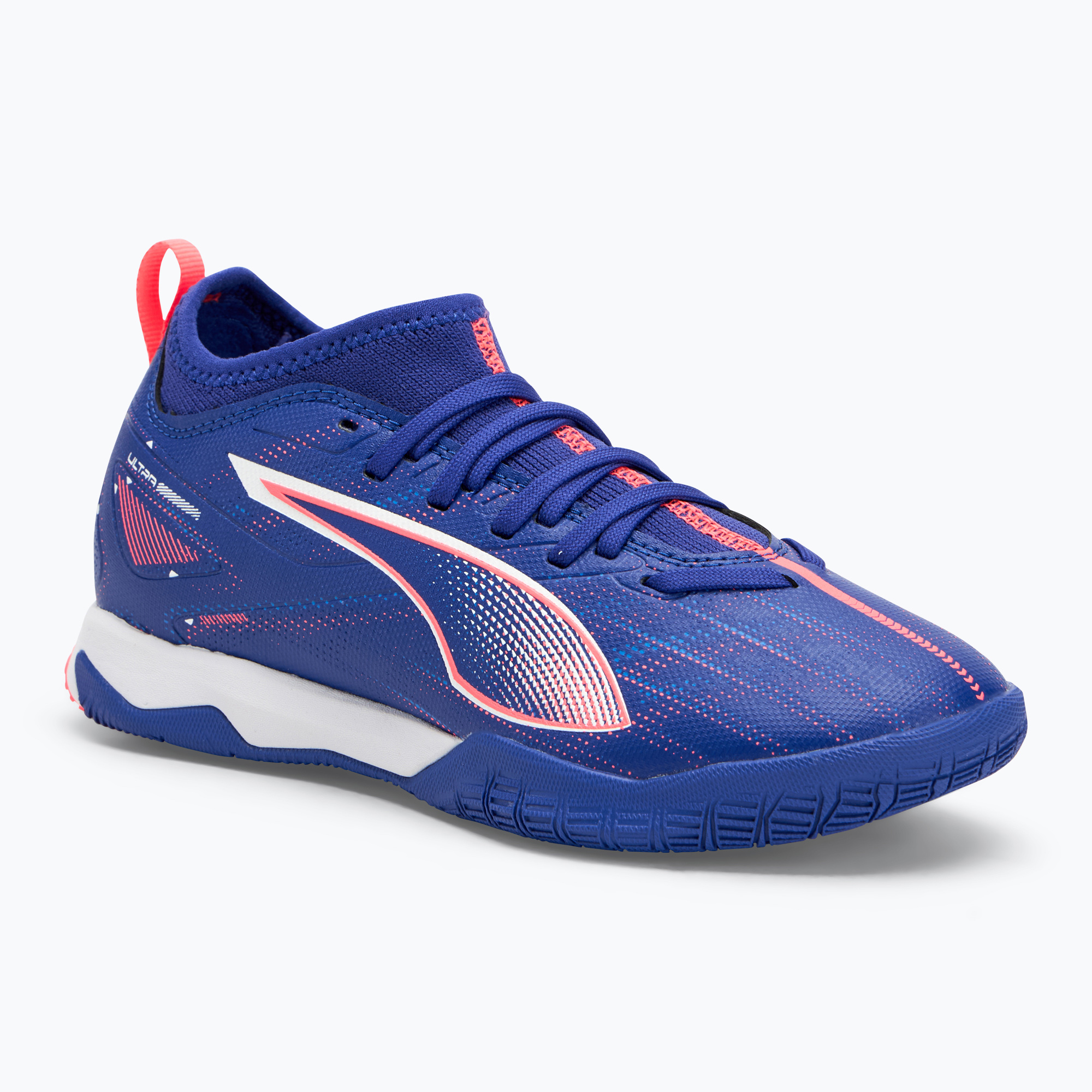 Scarpe da calcio PUMA Ultra 5 Match It + Mid Jr da bambino lapislazzuli/puma bianco/tramonto (35.5 EU) (Ultra 5 Match It + Mid Jr 108099 01)