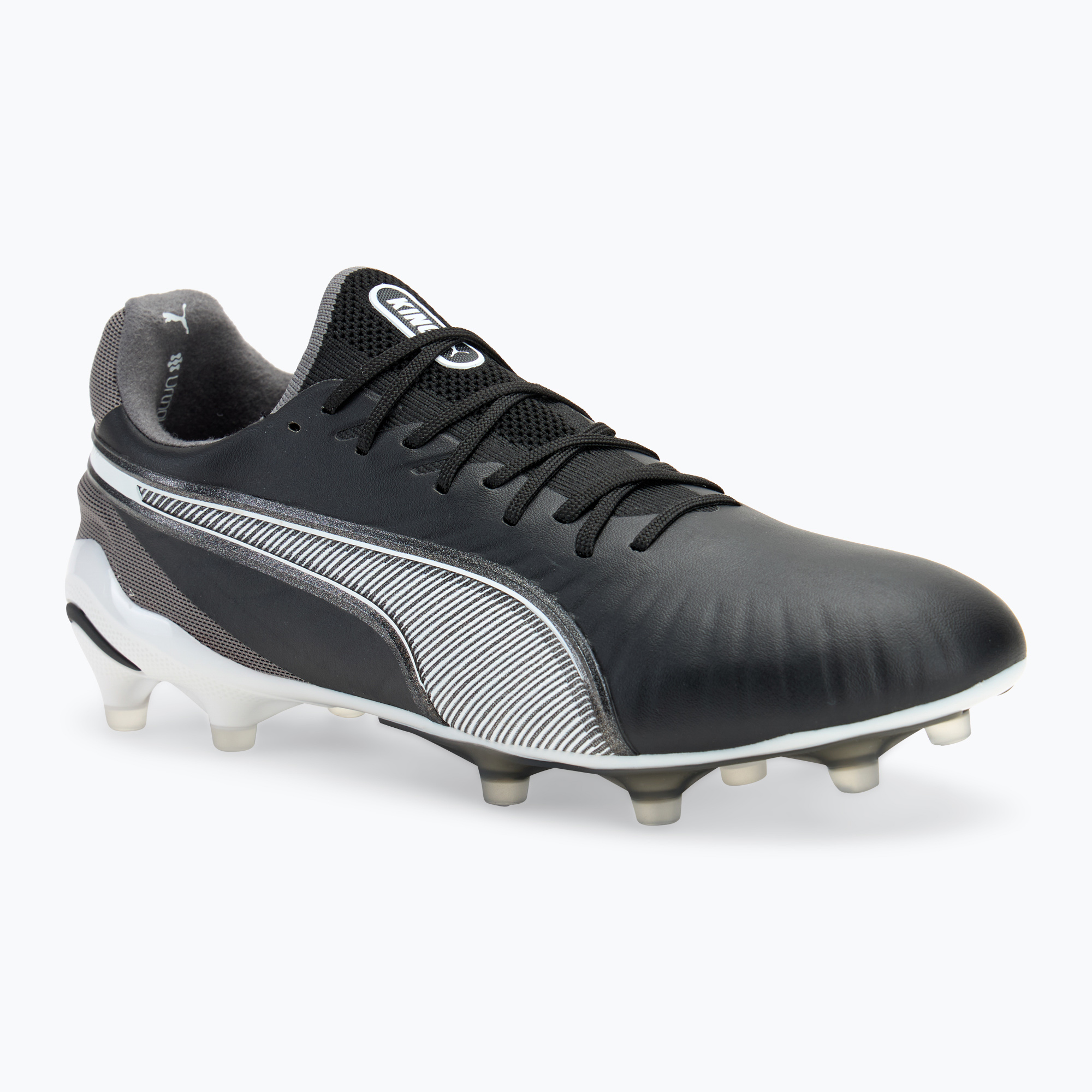PUMA King Ultimate FG/AG scarpe da calcio puma nero/puma bianco/grigio scuro freddo (44.5 EU) (King Ultimate FG/AG 107809 01)