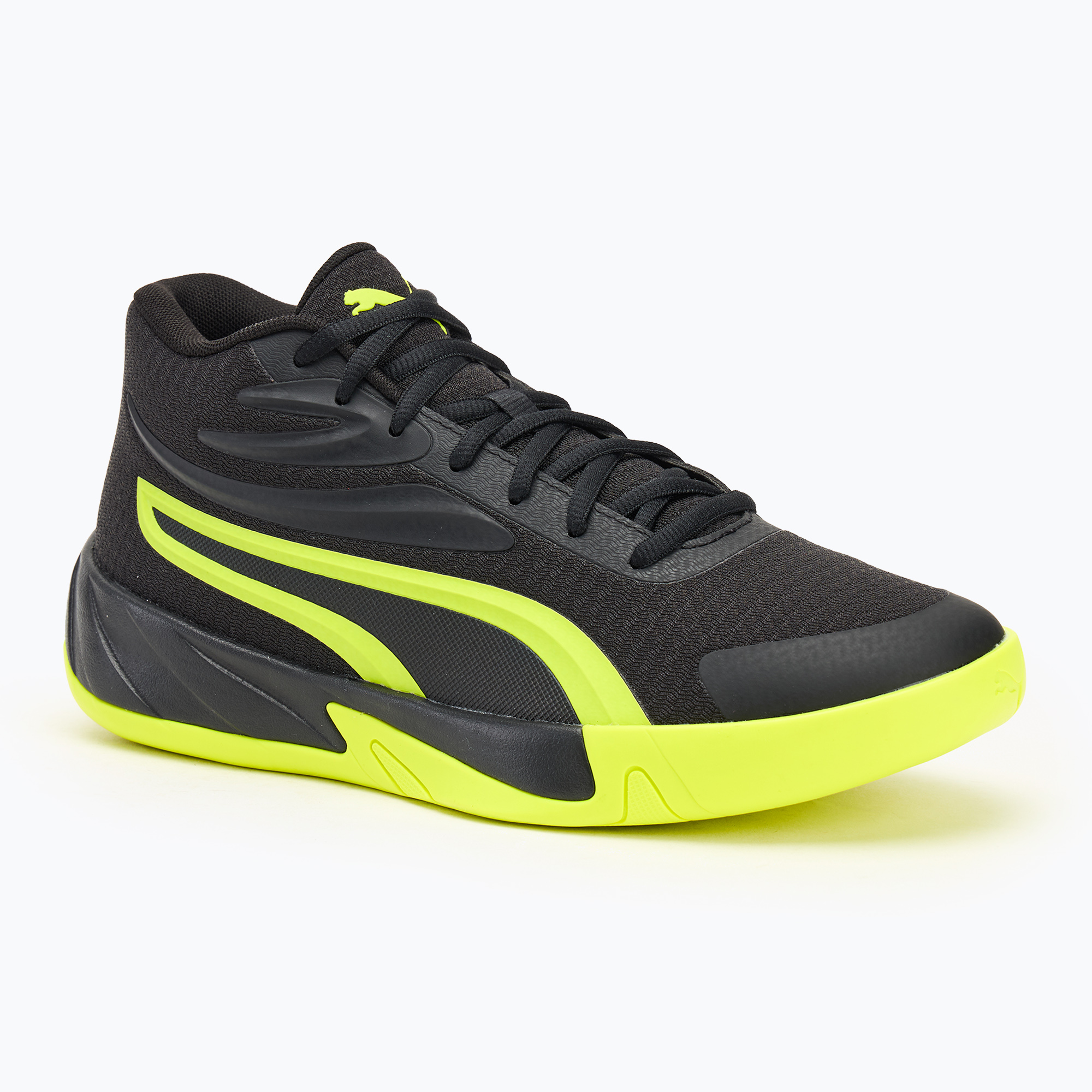Scarpe da basket da uomo PUMA Court Pro puma nero/elettrico lime (41 EU) (Court Pro 310829 03)