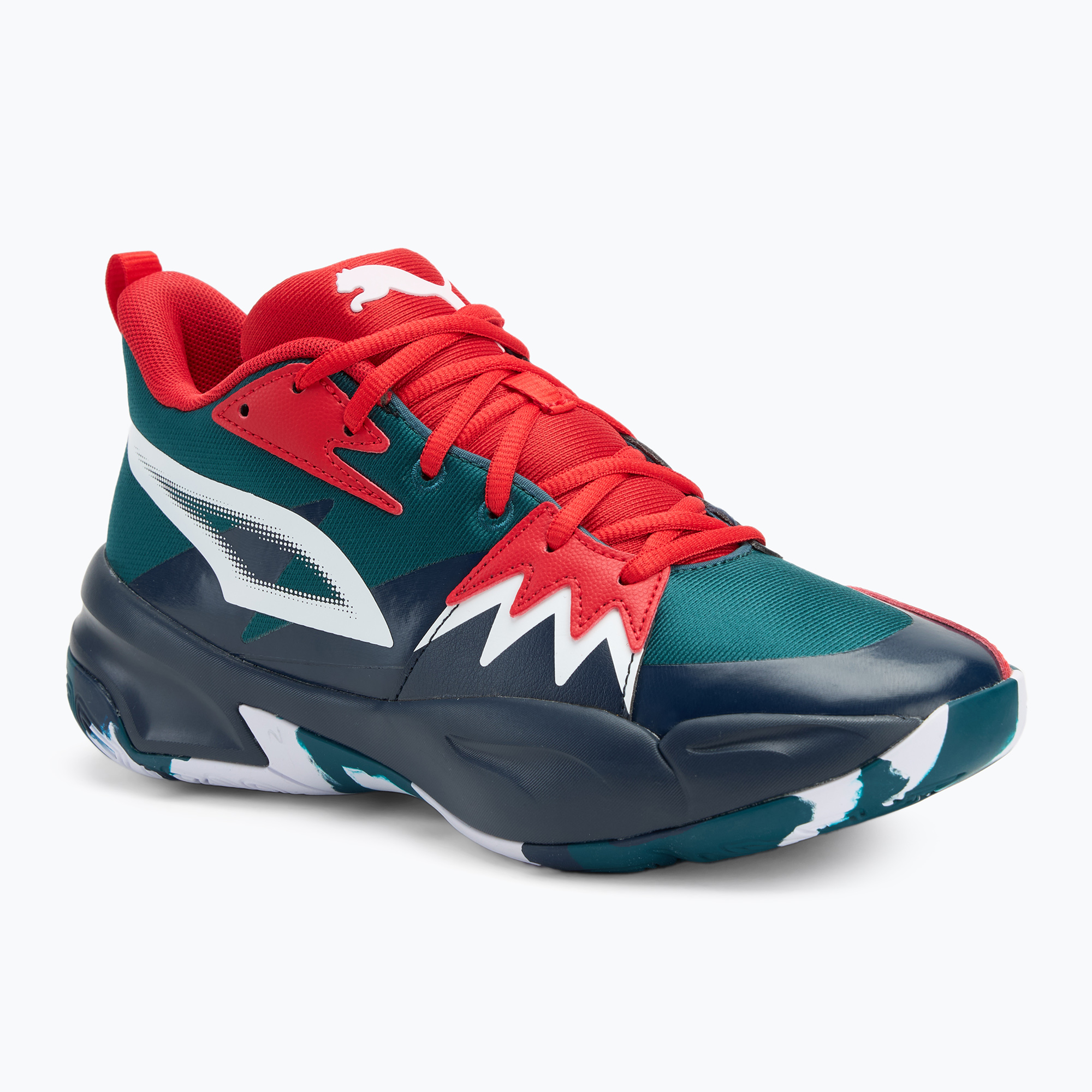 Scarpe da basket da uomo PUMA Genetics club navy/verde freddo/rosso per sempre (41 EU) (Genetics 309691 05)